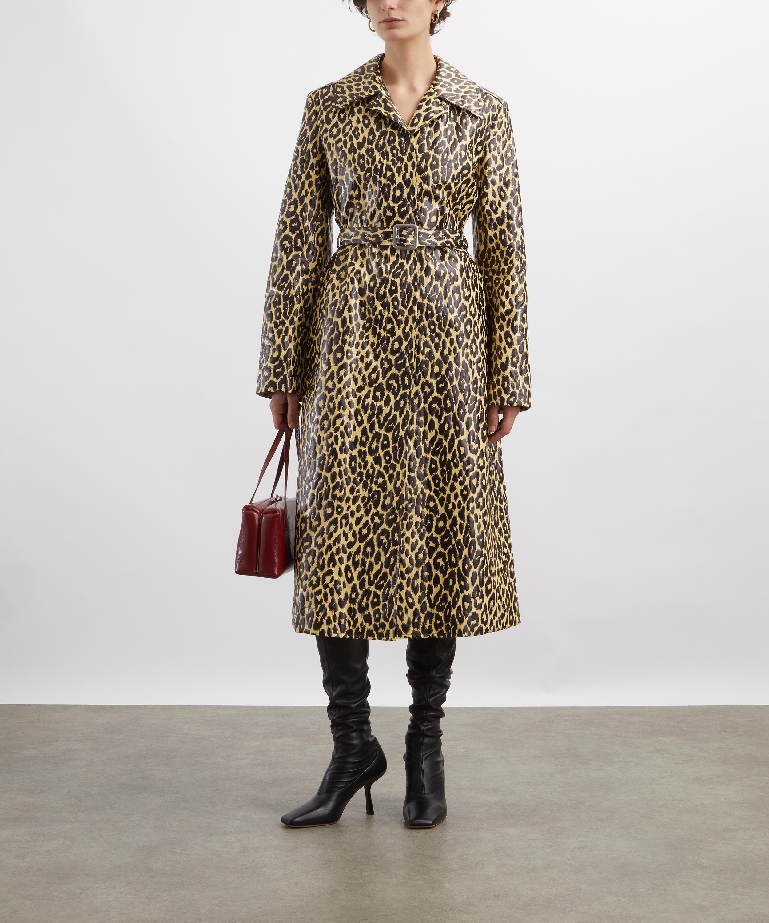 Jil Sander - Coated Leopard Trench Coat image number 1