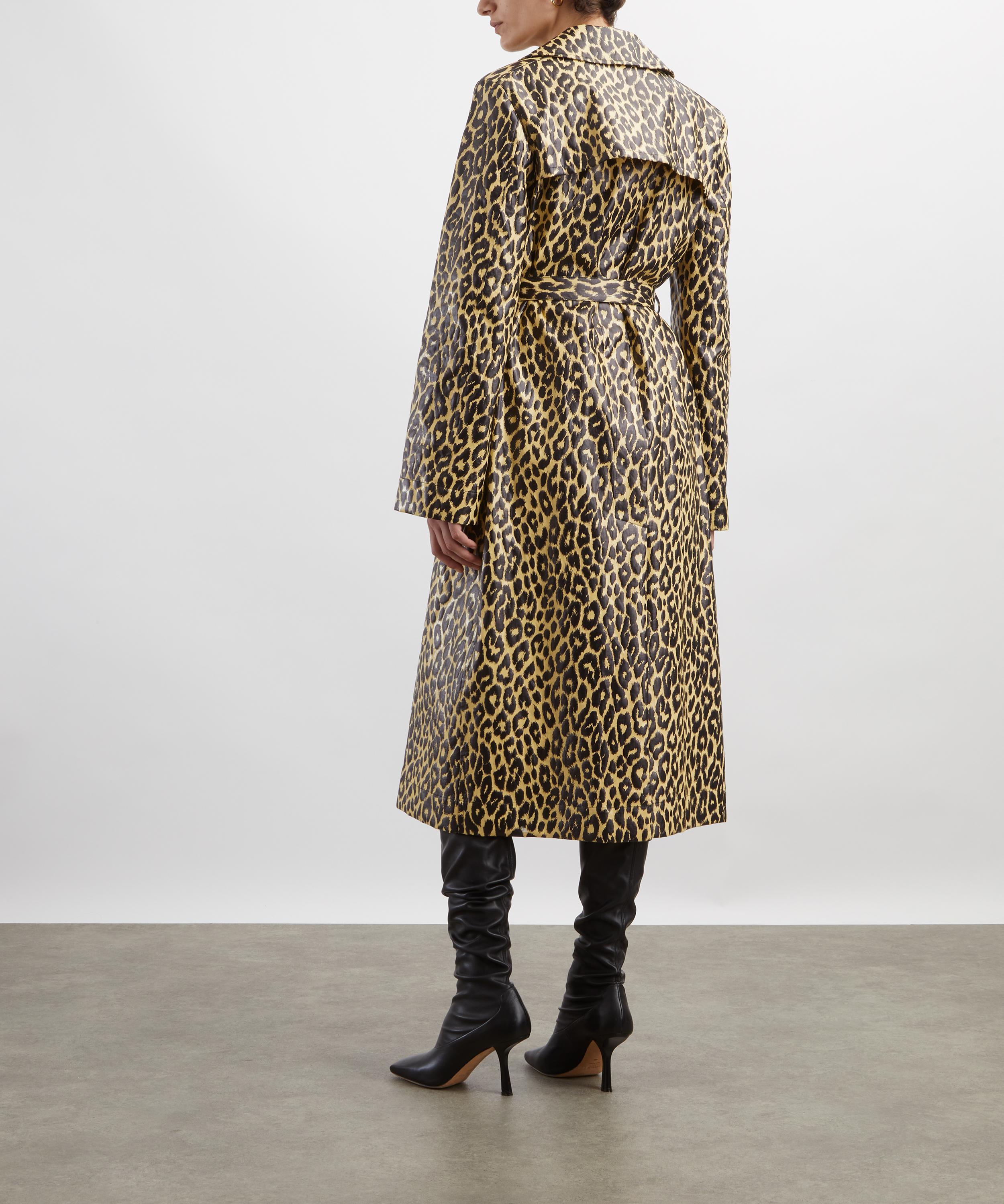 Jil Sander - Coated Leopard Trench Coat image number 3