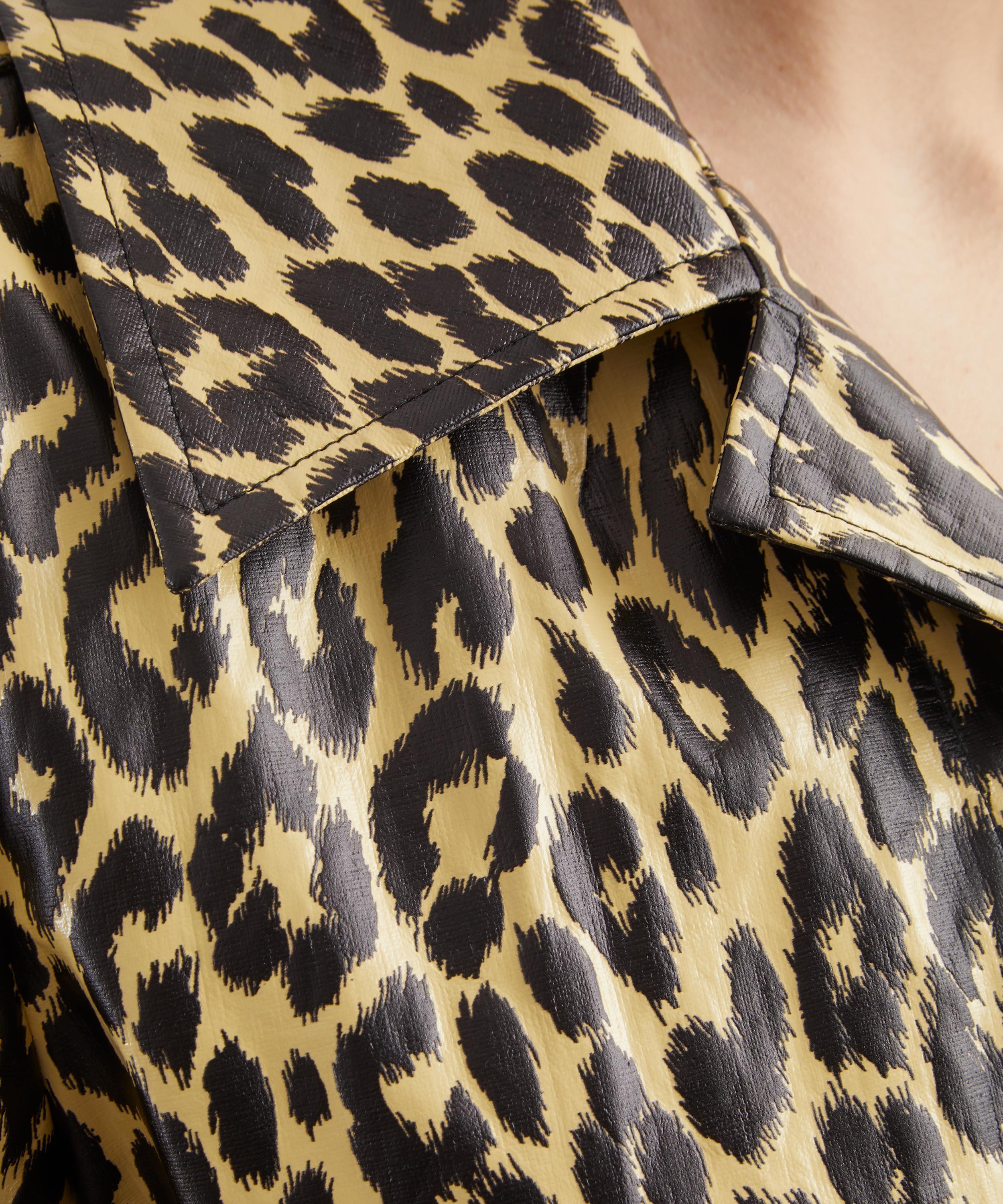 Jil Sander - Coated Leopard Trench Coat image number 4