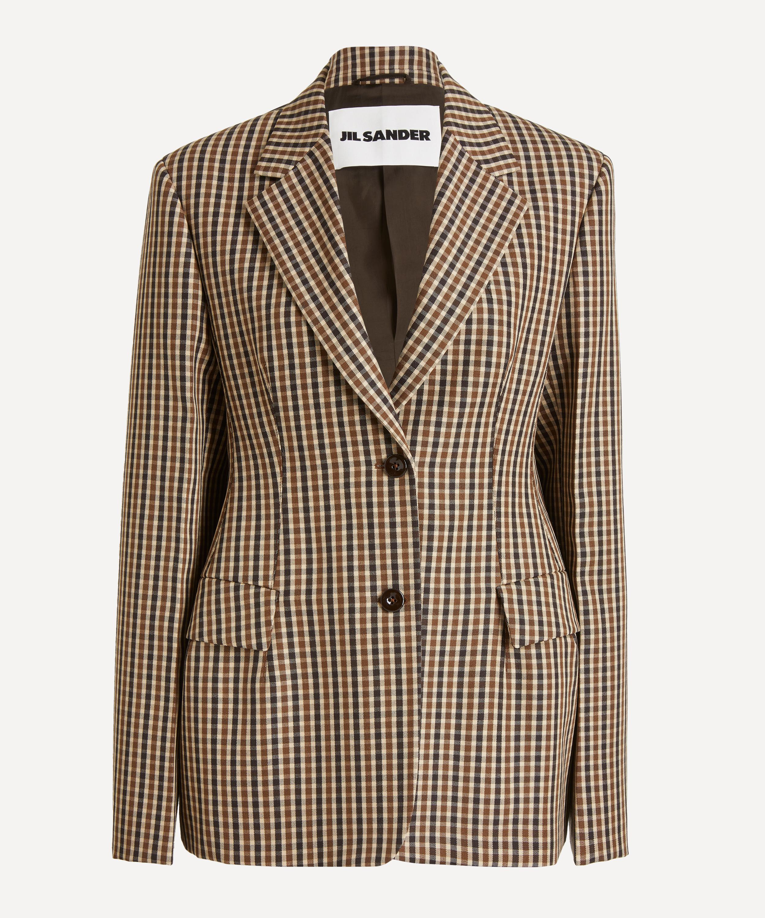 Jil Sander - Micro Check Wool Canvas Jacket