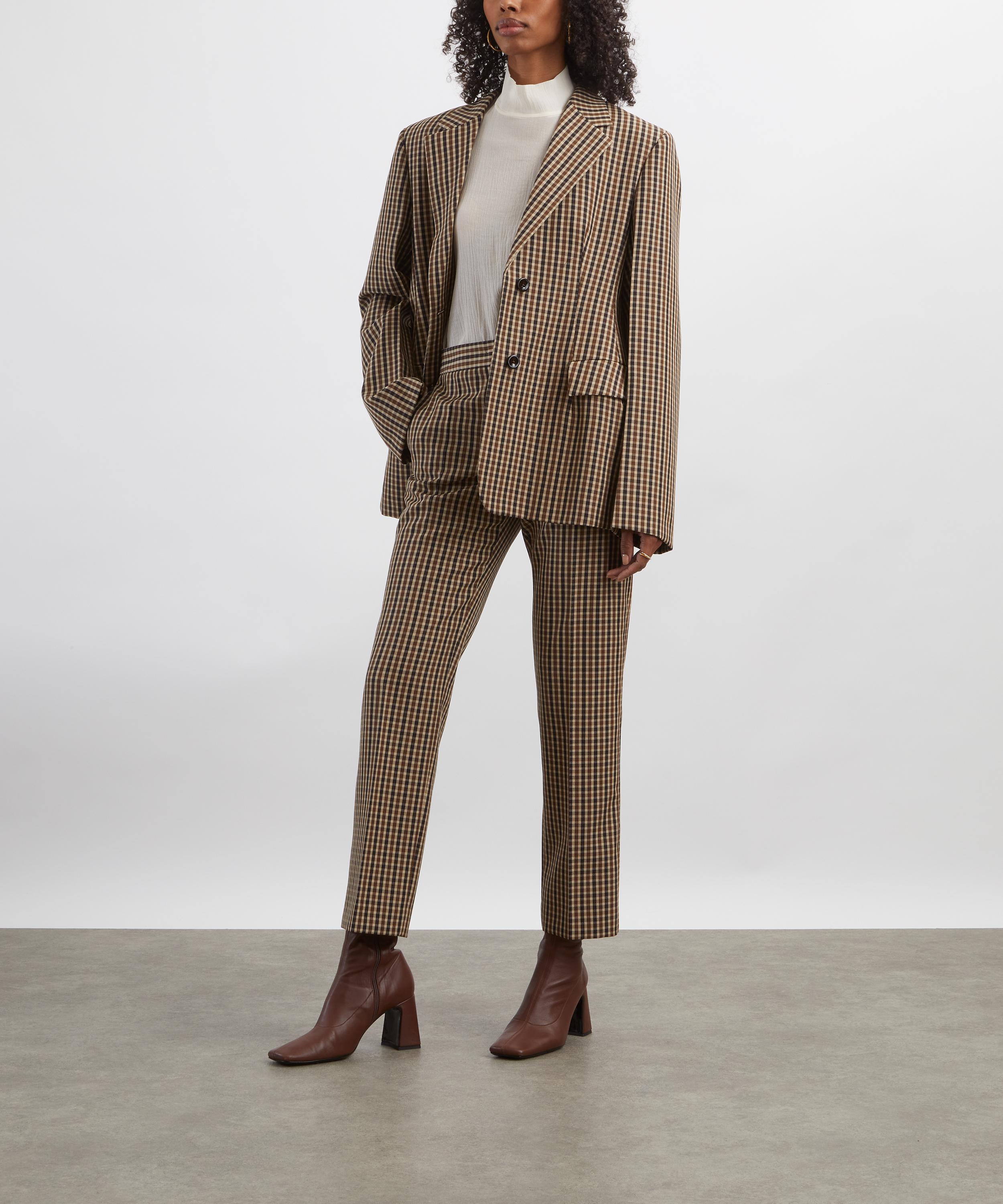 Jil Sander - Micro Check Wool Canvas Jacket image number 1