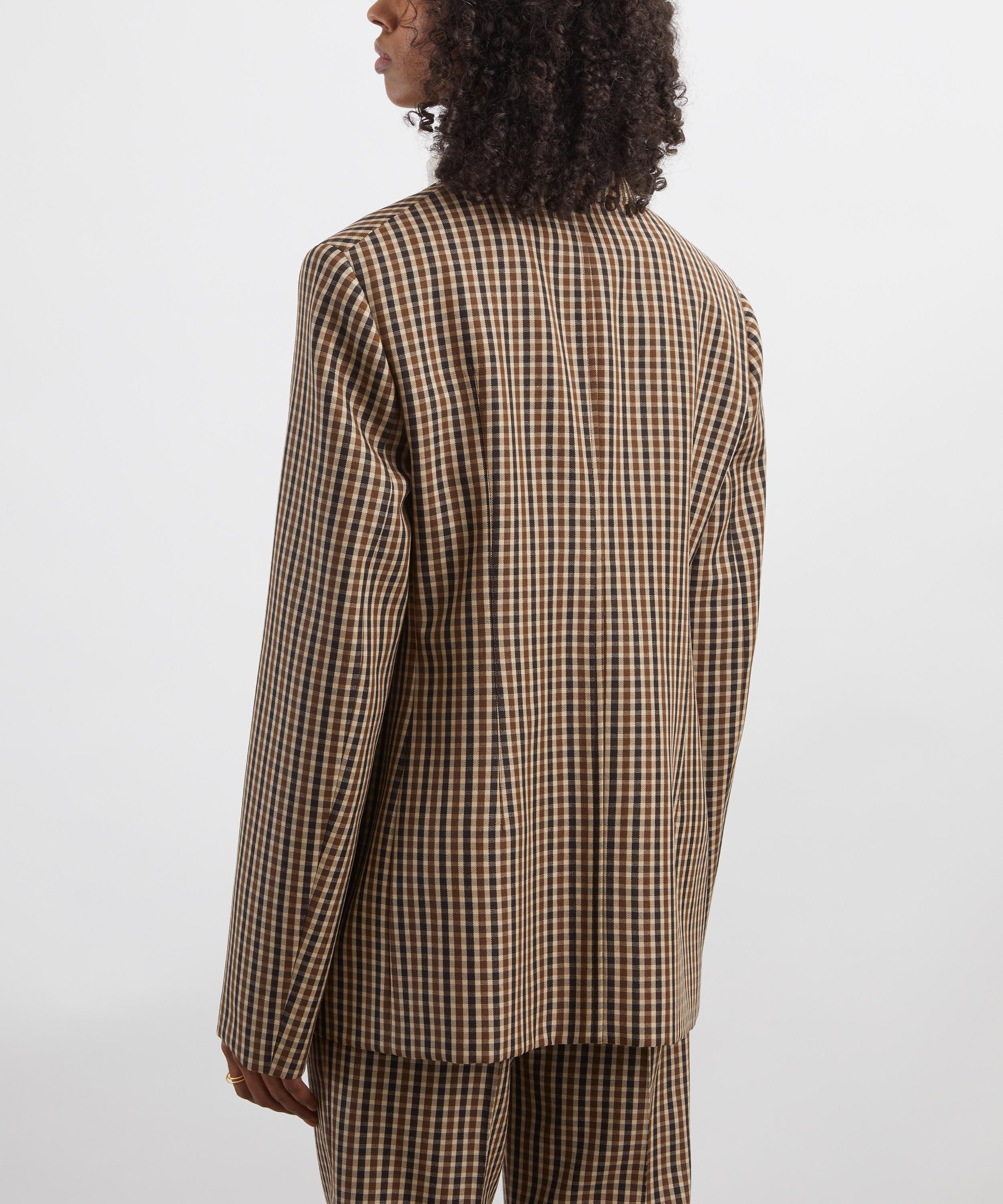 Jil Sander - Micro Check Wool Canvas Jacket image number 3