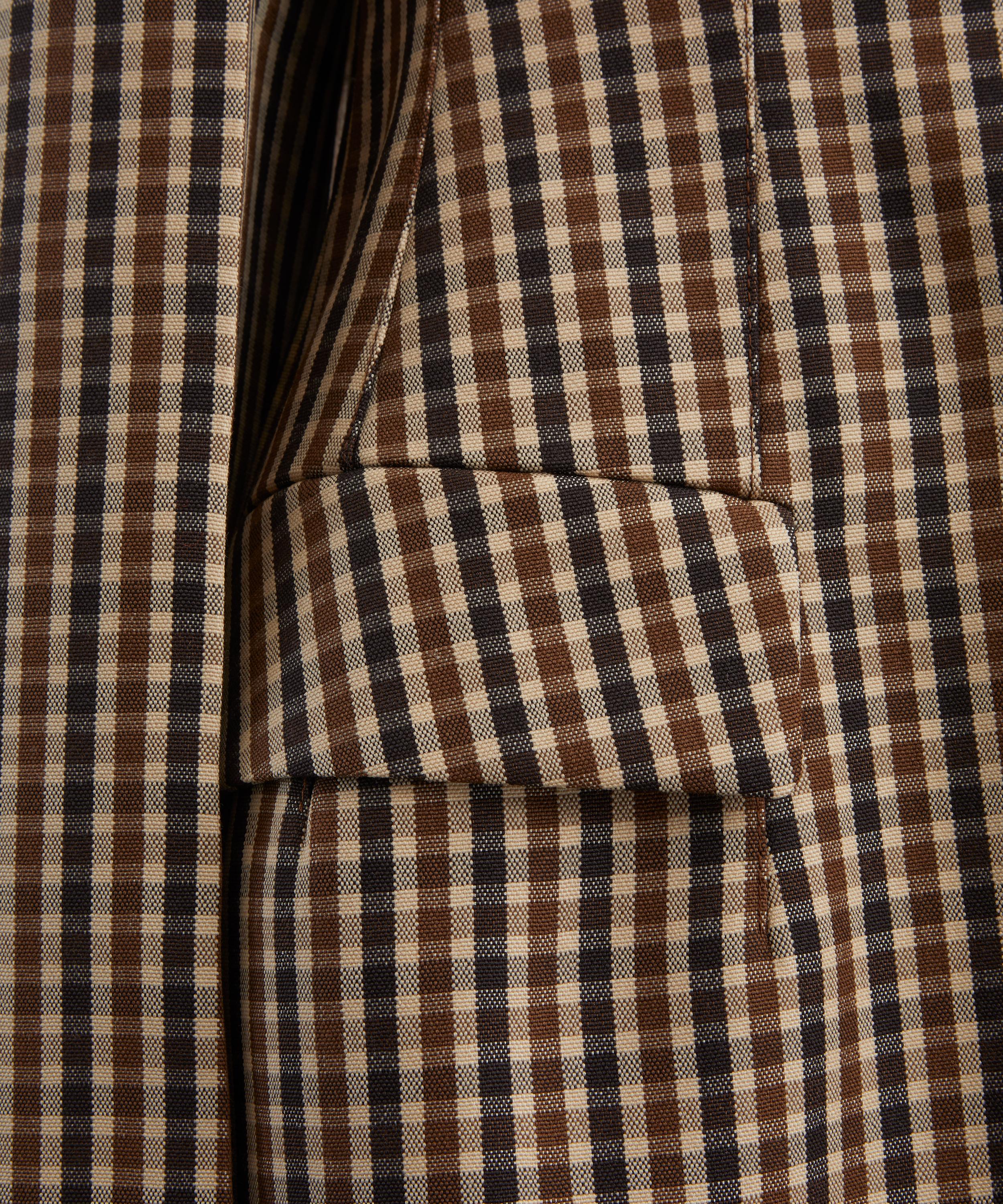 Jil Sander - Micro Check Wool Canvas Jacket image number 4
