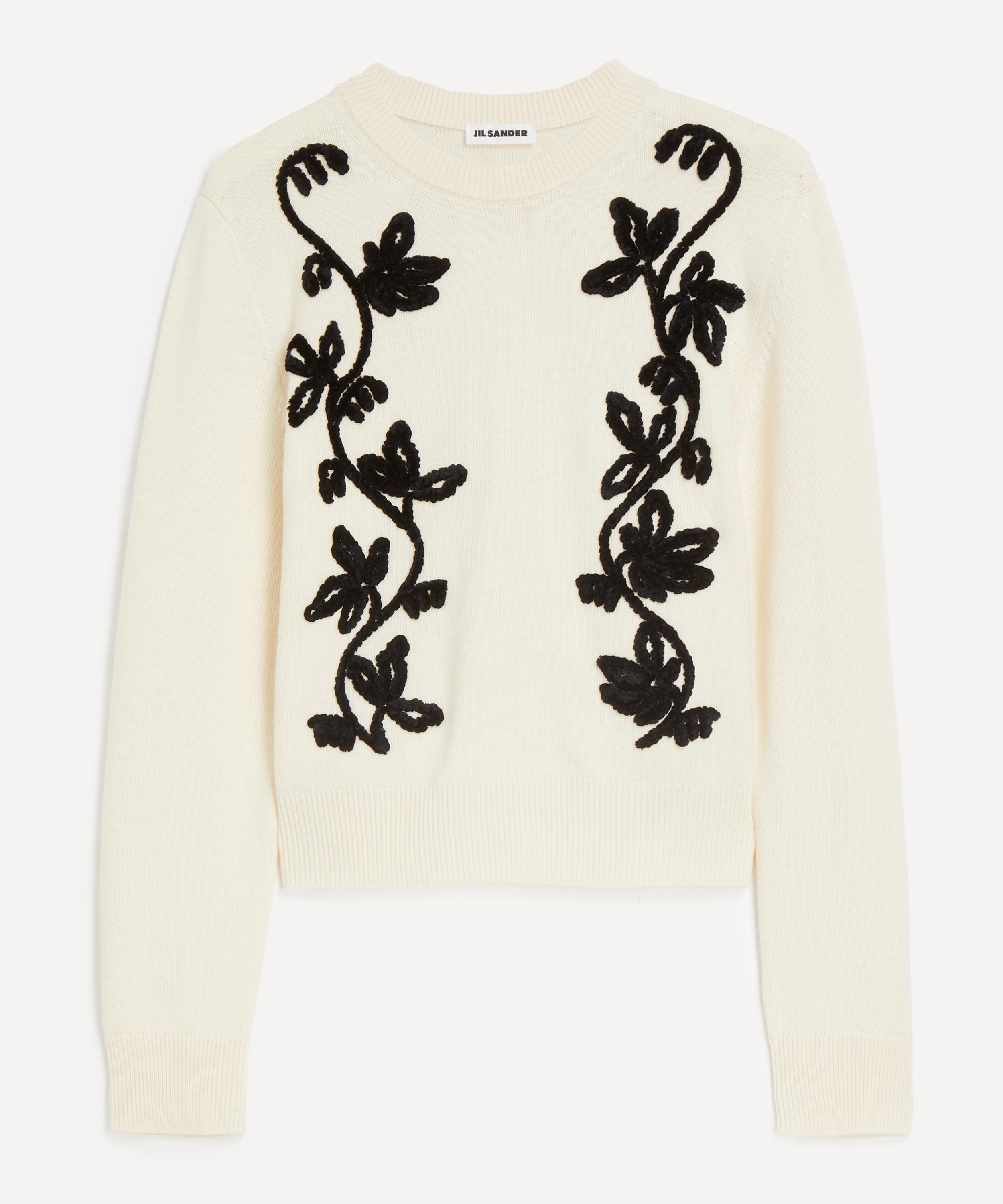 Jil Sander - Floral Embroidered Knit Jumper