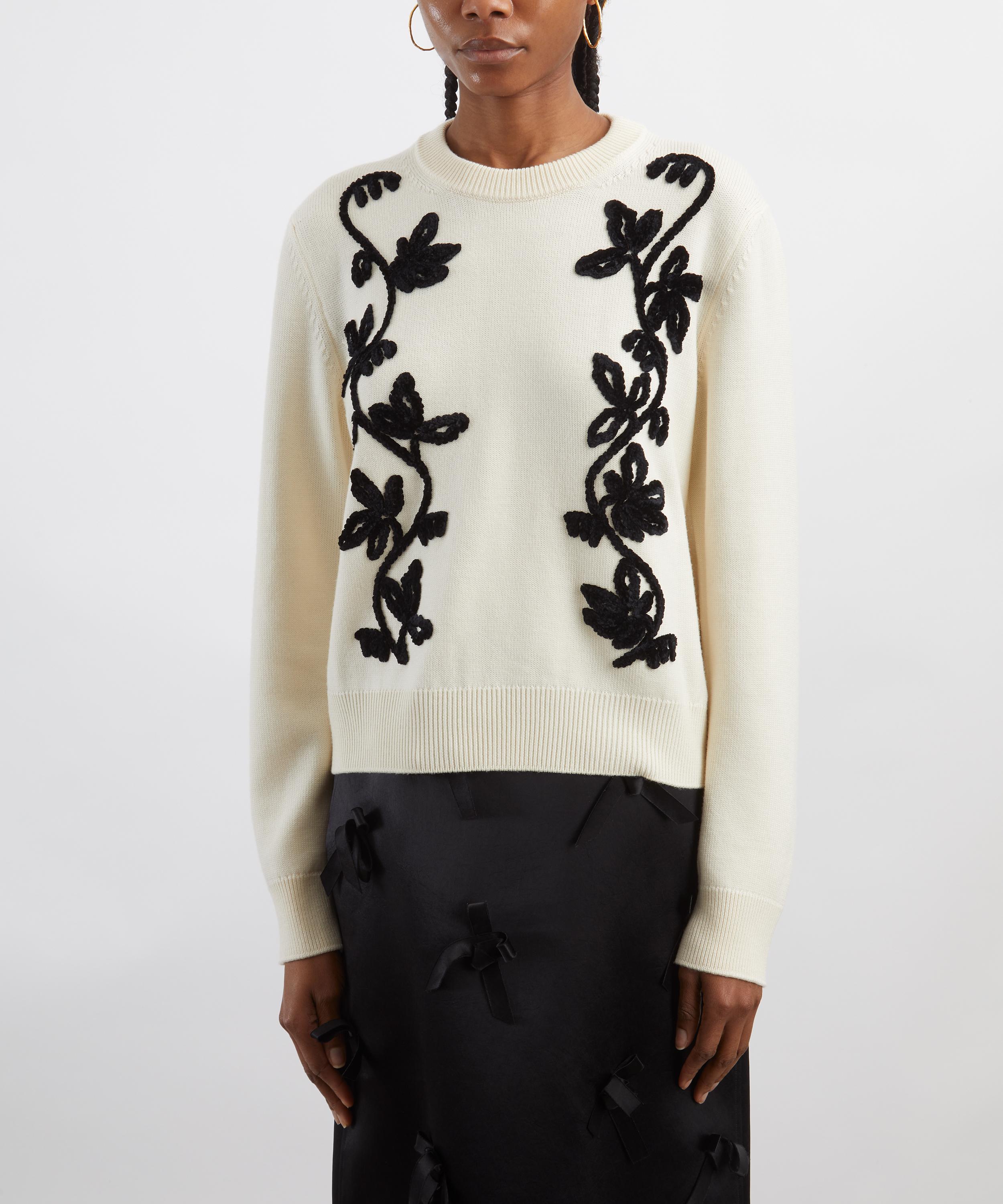 Jil Sander - Floral Embroidered Knit Jumper image number 2
