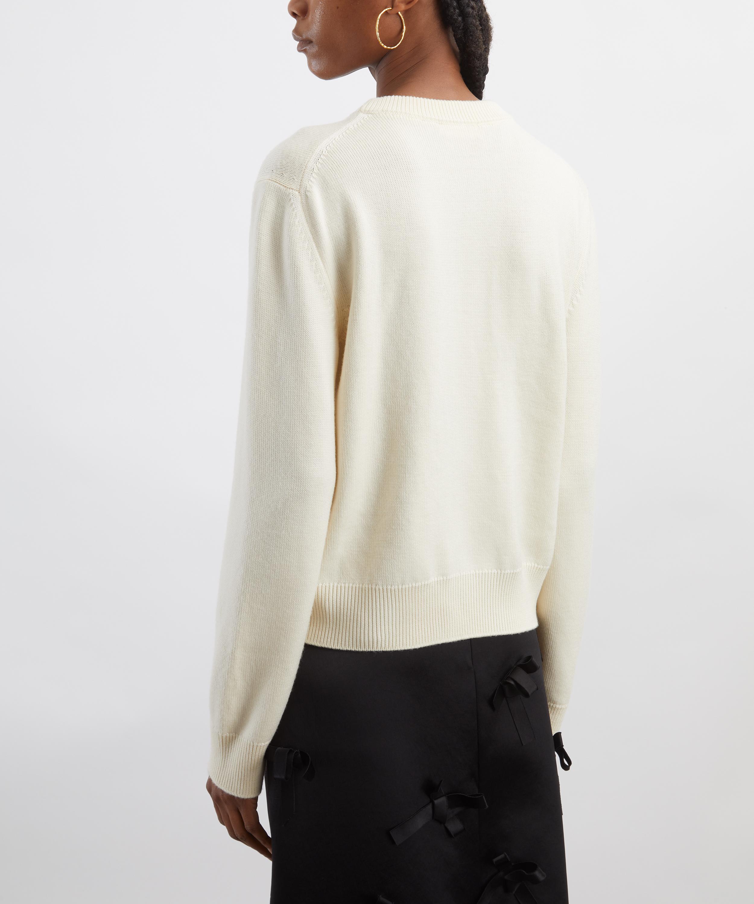 Jil Sander - Floral Embroidered Knit Jumper image number 3