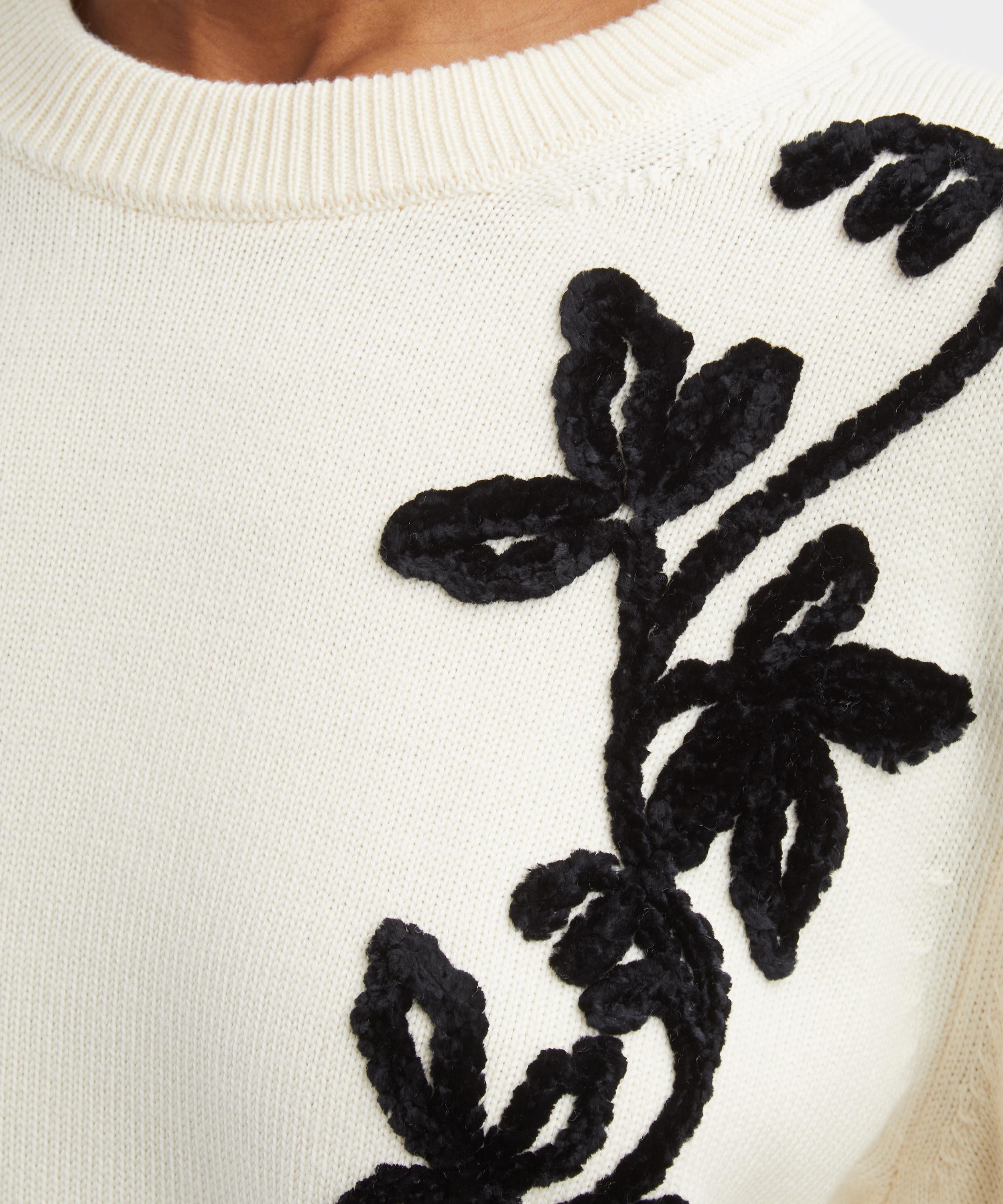 Jil Sander - Floral Embroidered Knit Jumper image number 4