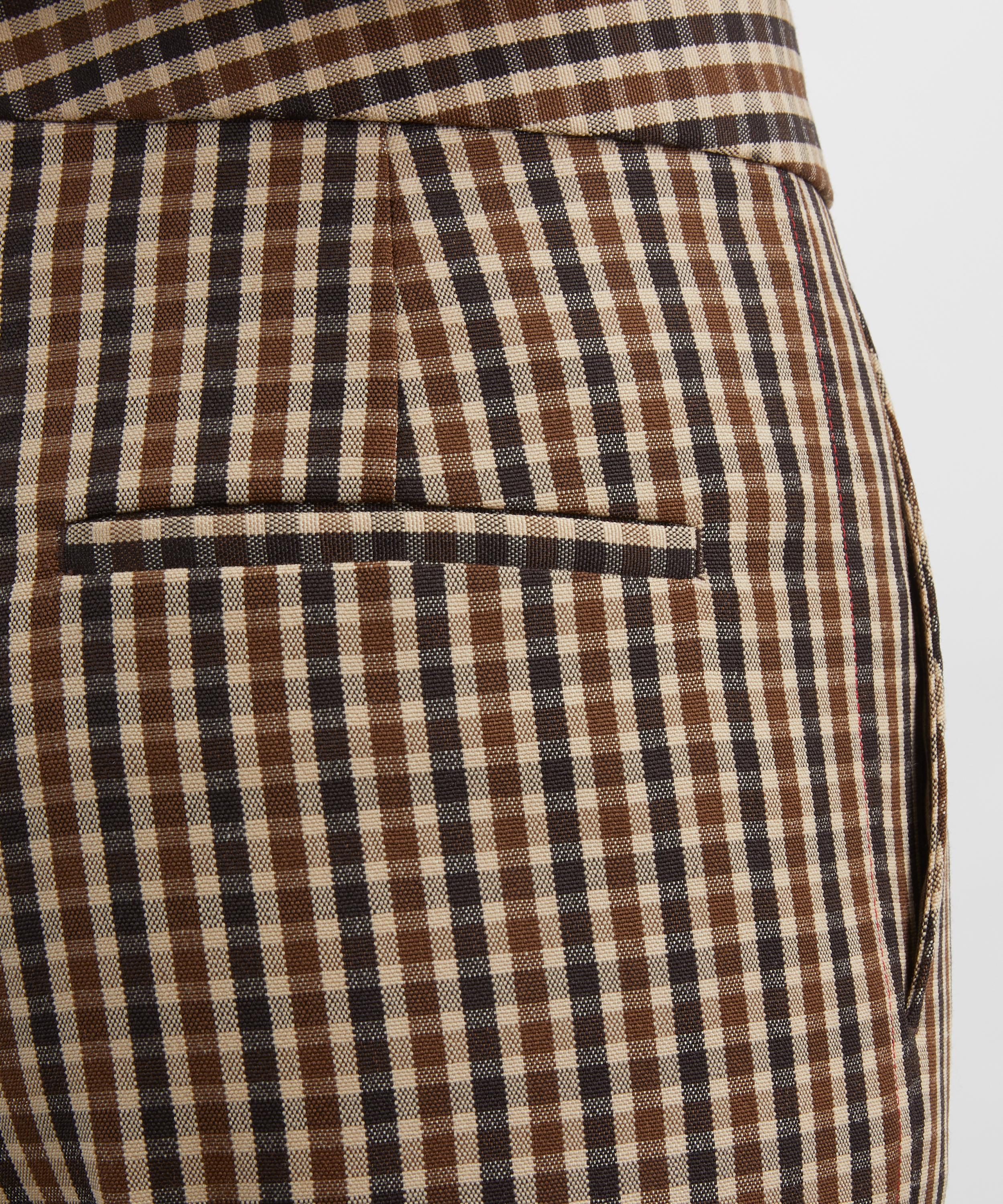 Jil Sander - Micro Check Wool Canvas Tailored Trousers image number 4