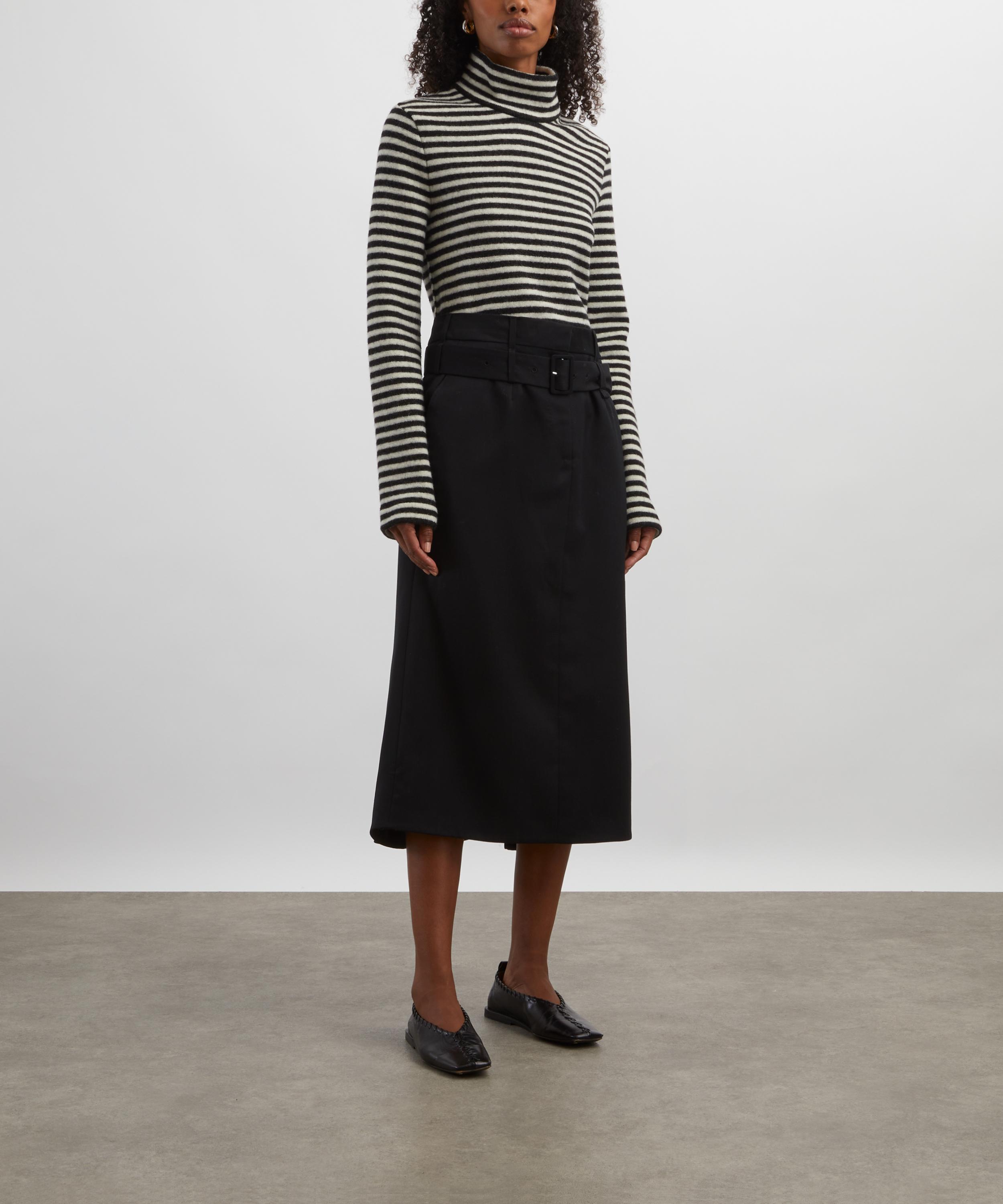 Jil Sander - Logo Striped Turtleneck Jumper image number 1