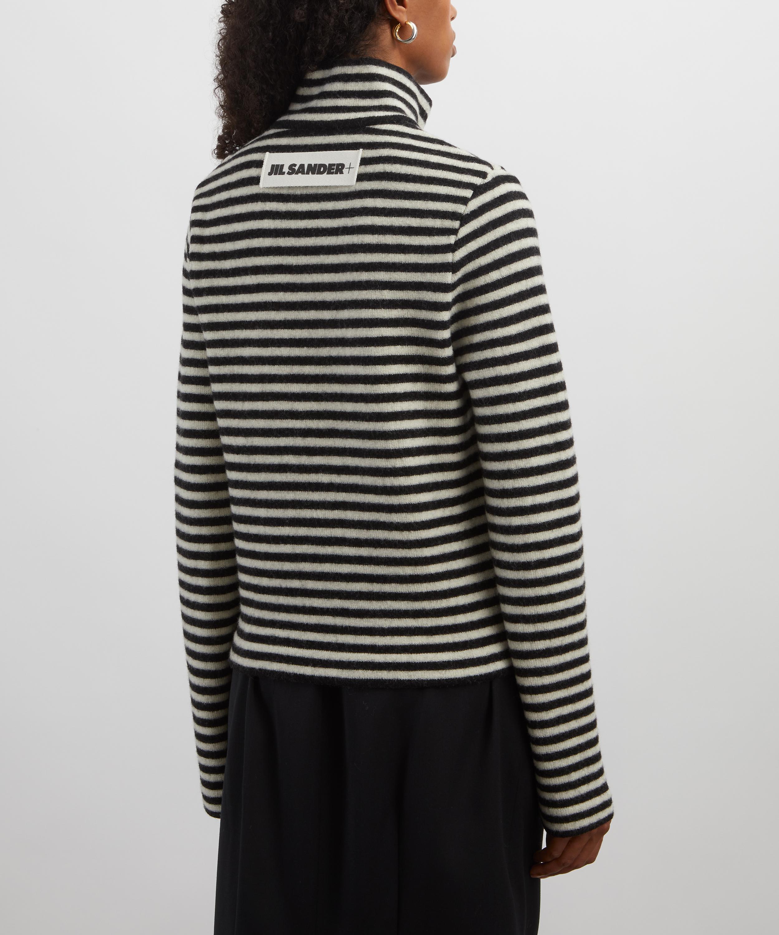Jil Sander - Logo Striped Turtleneck Jumper image number 3