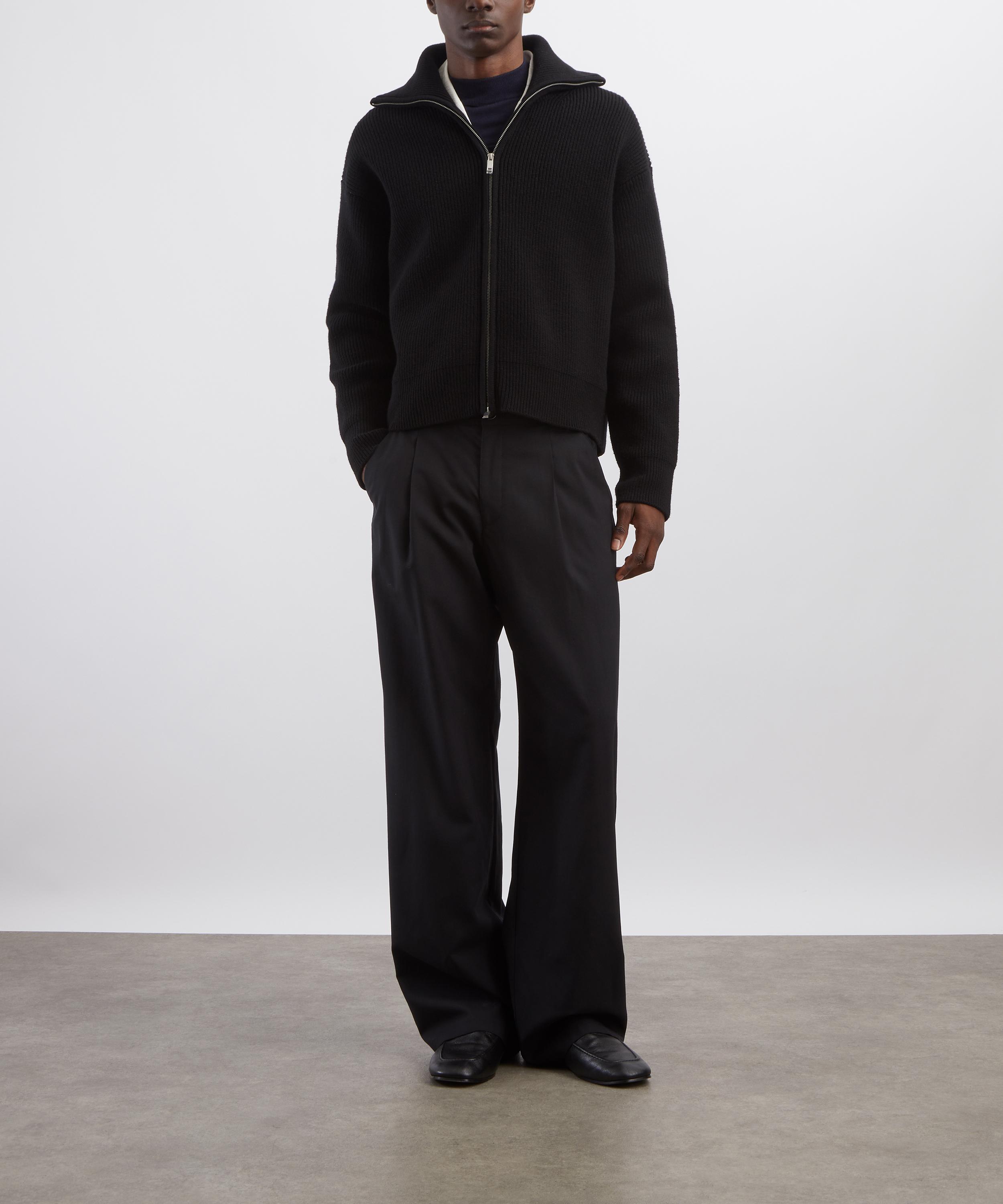 Studio Nicholson Sandos Zip Up Cardigan in Black | Liberty