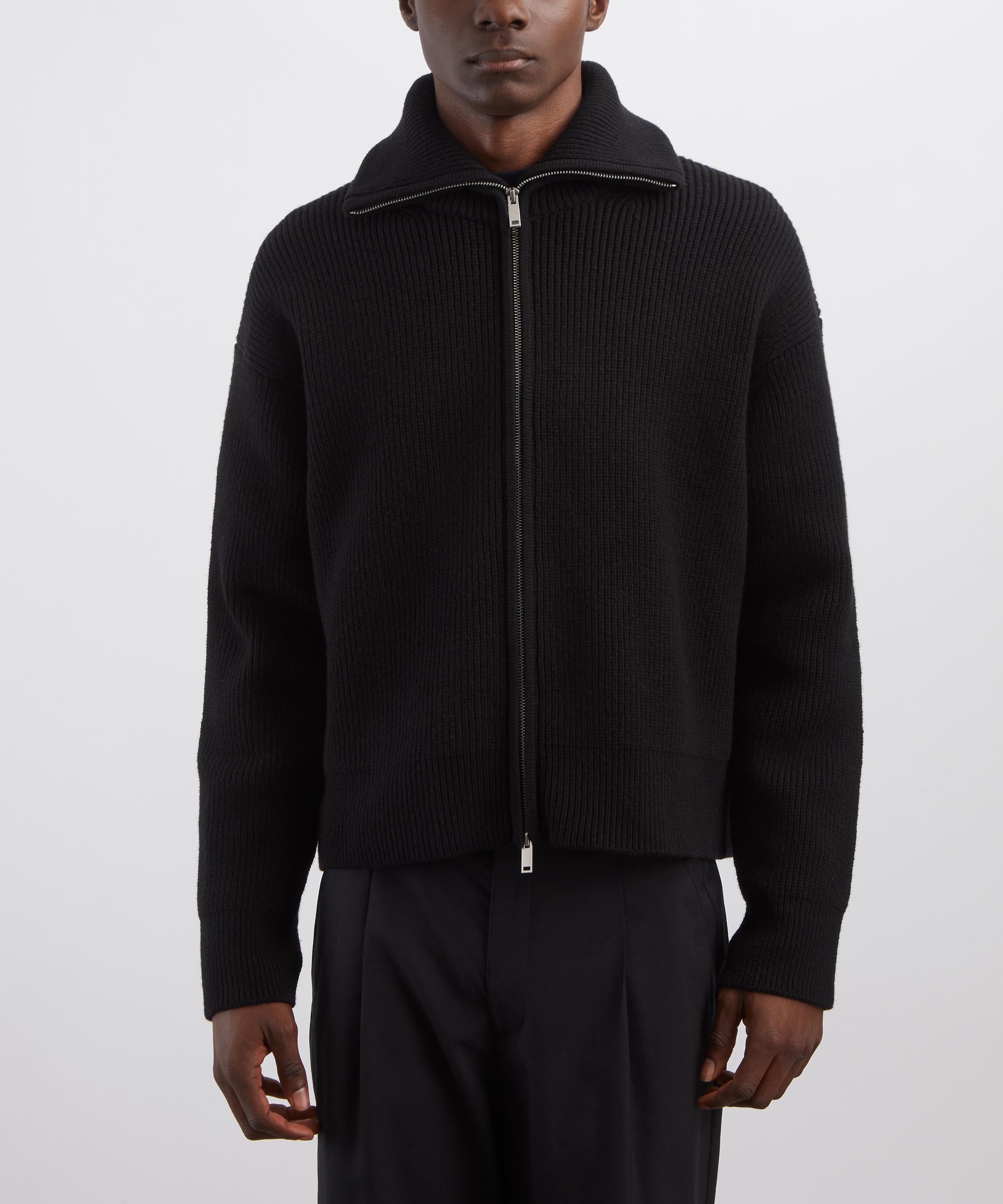 Studio Nicholson Sandos Zip Up Cardigan in Black | Liberty