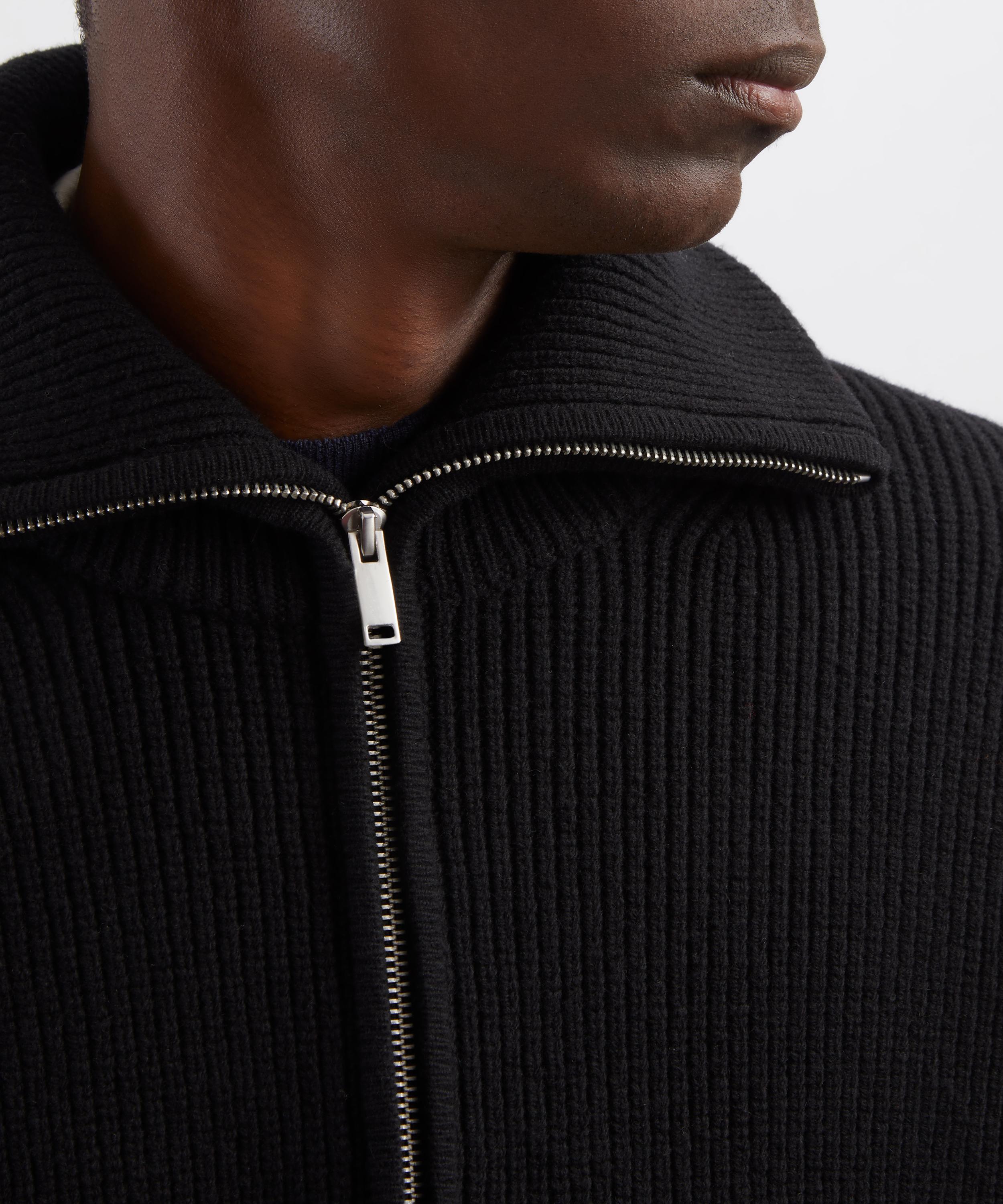 Studio Nicholson Sandos Zip Up Cardigan in Black | Liberty