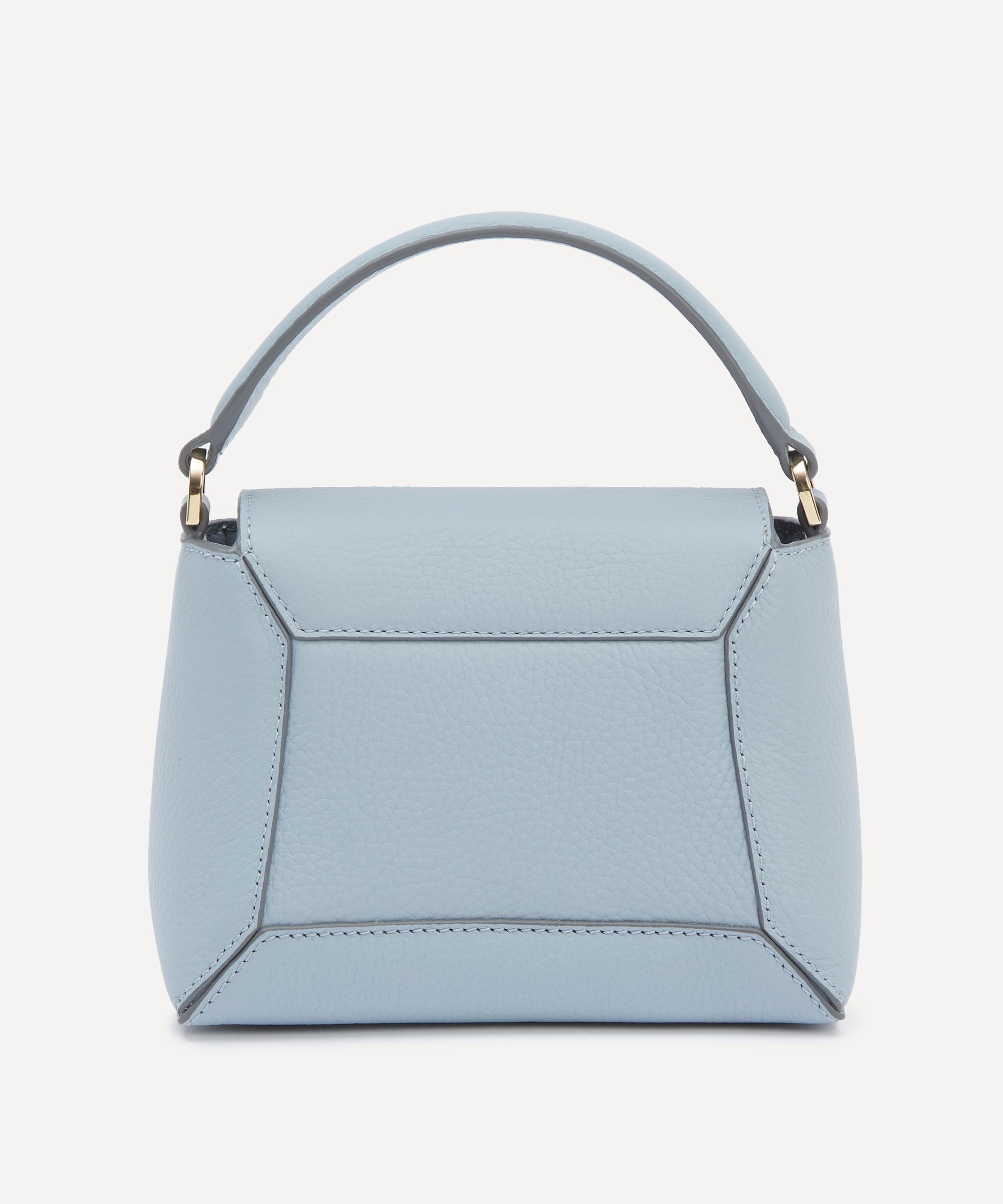 Strathberry - Mosaic Nano Dusky Blue Leather Top Handle Bag image number 2
