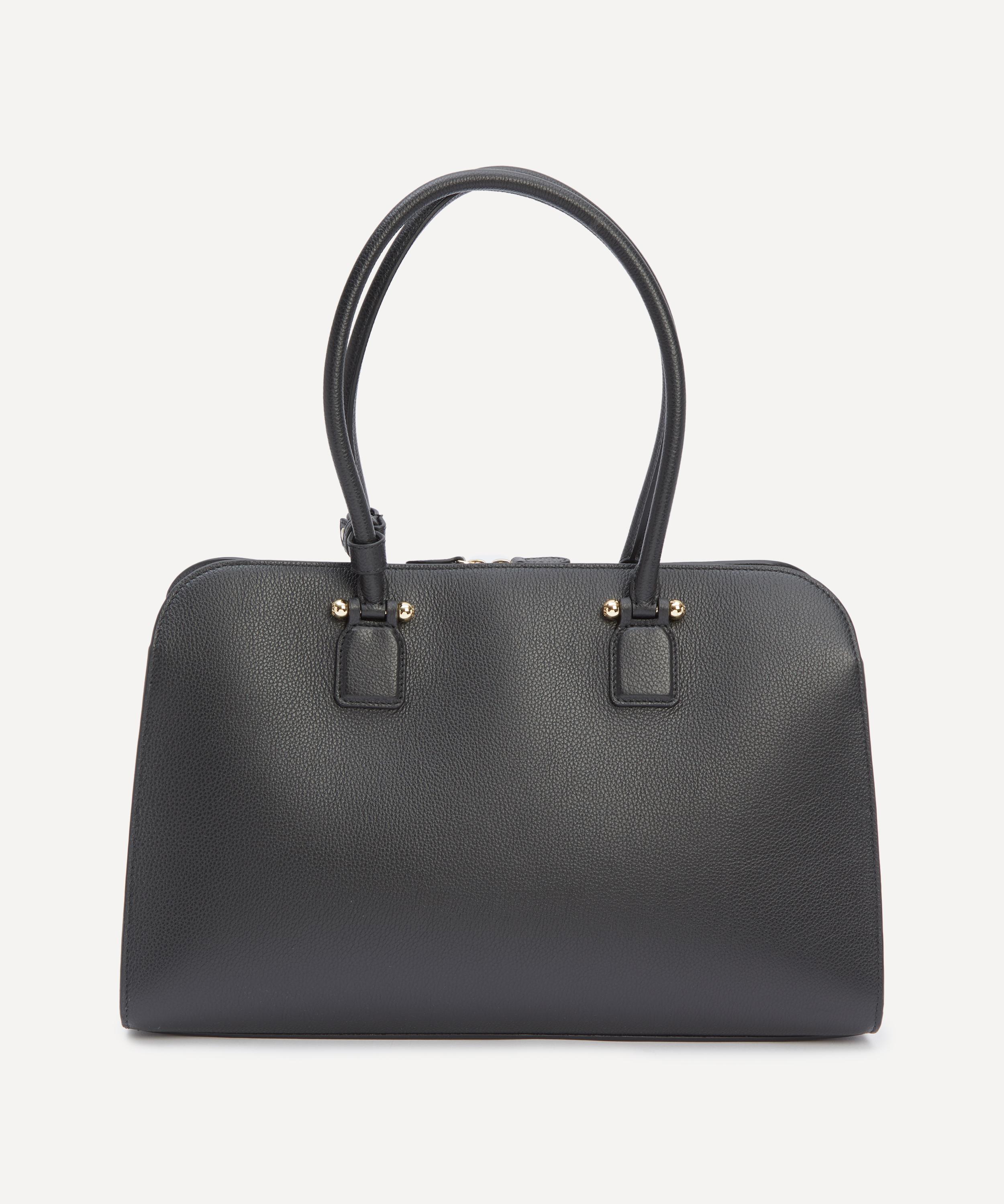 Strathberry - Georgia Maxi Black Leather Tote Bag image number 2