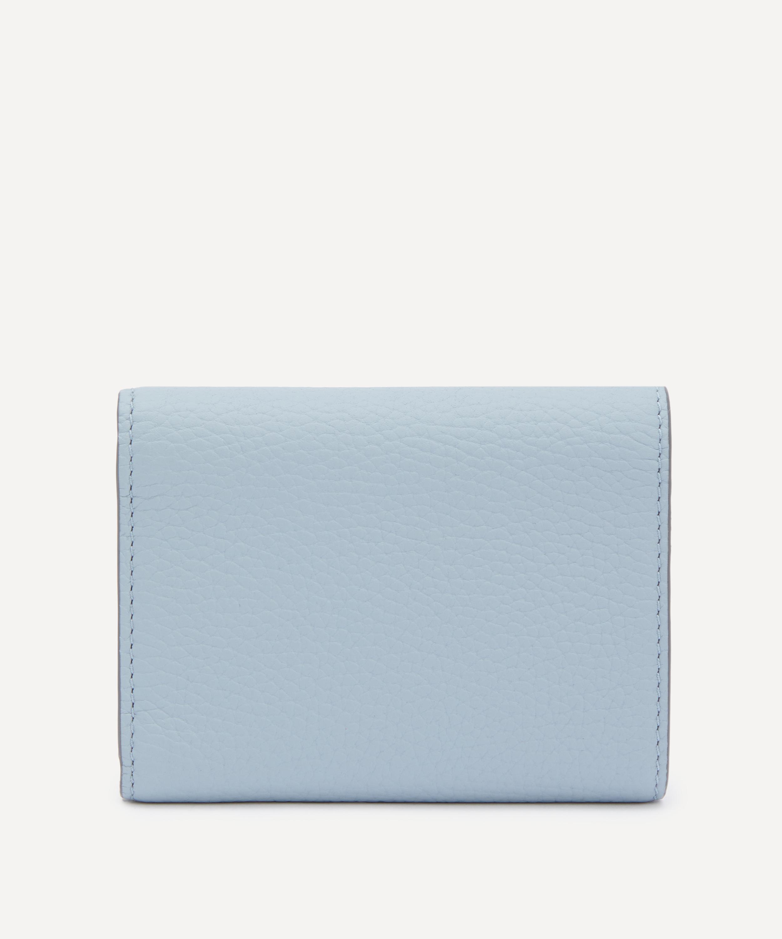Strathberry - Mosaic Trifold Dusky Blue Leather Wallet image number 2