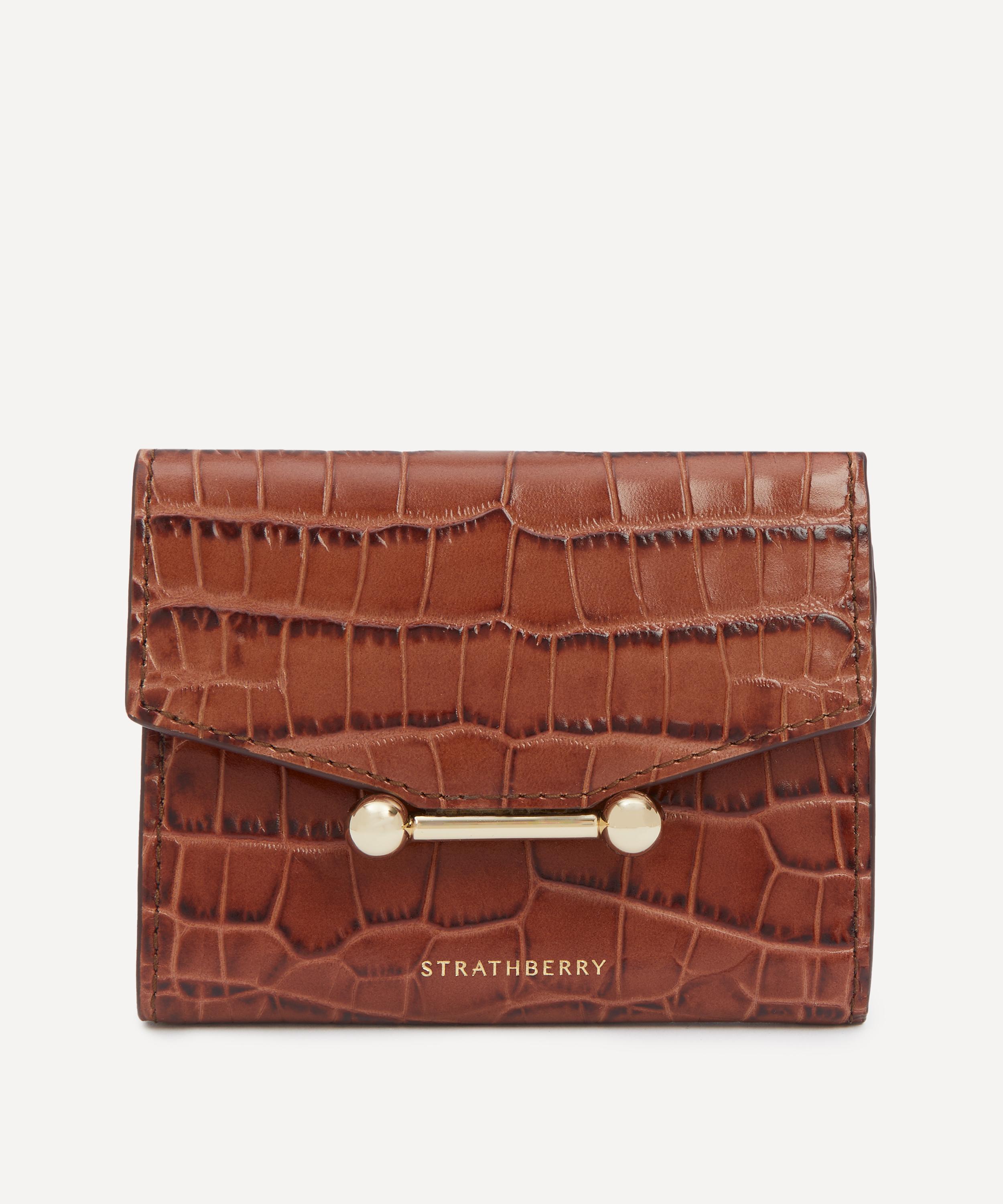 Strathberry - Mosaic Soft Embossed Croc Trifold Wallet