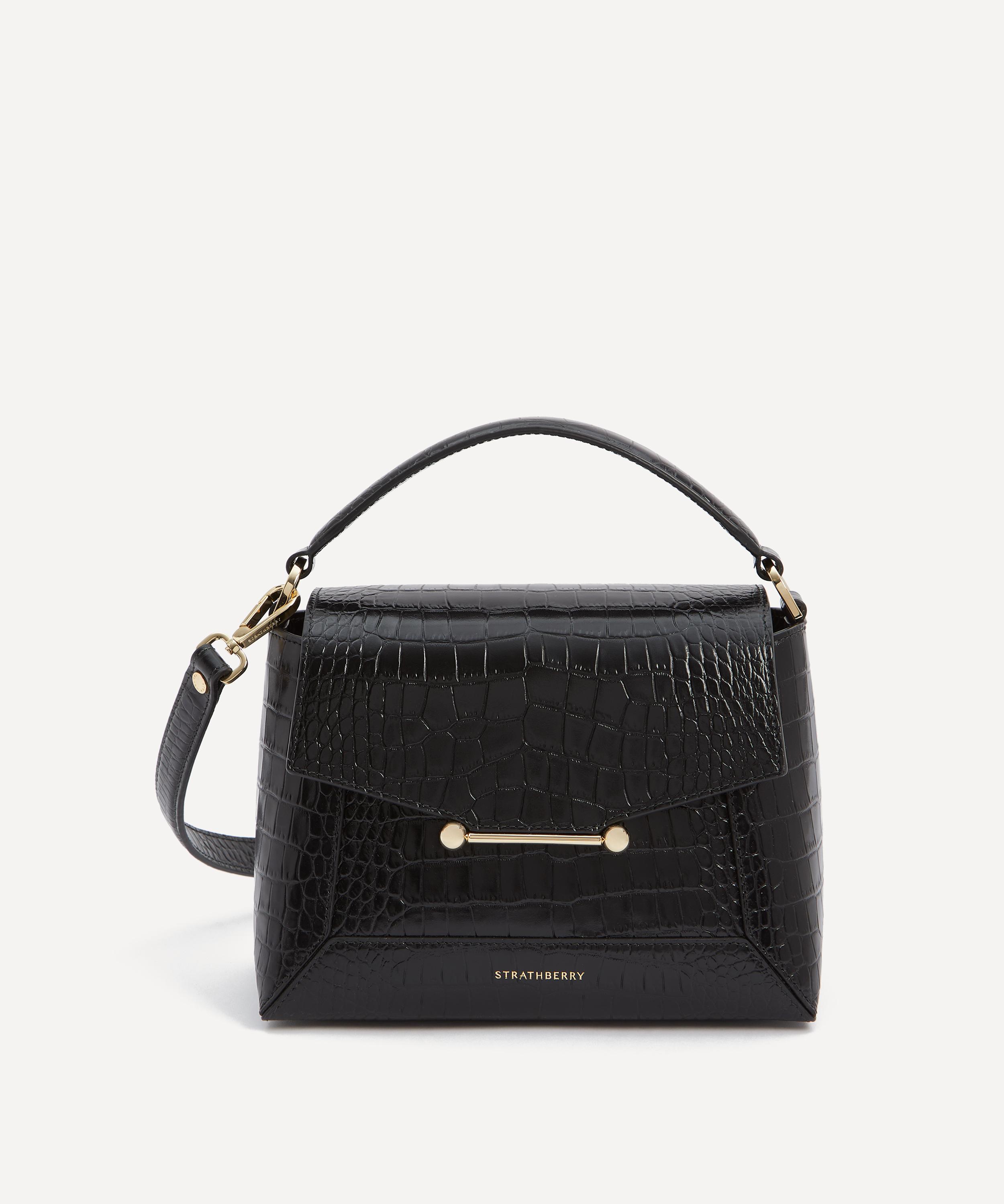 Strathberry - Mosaic Croc-Embossed Leather Top Handle Bag image number 0