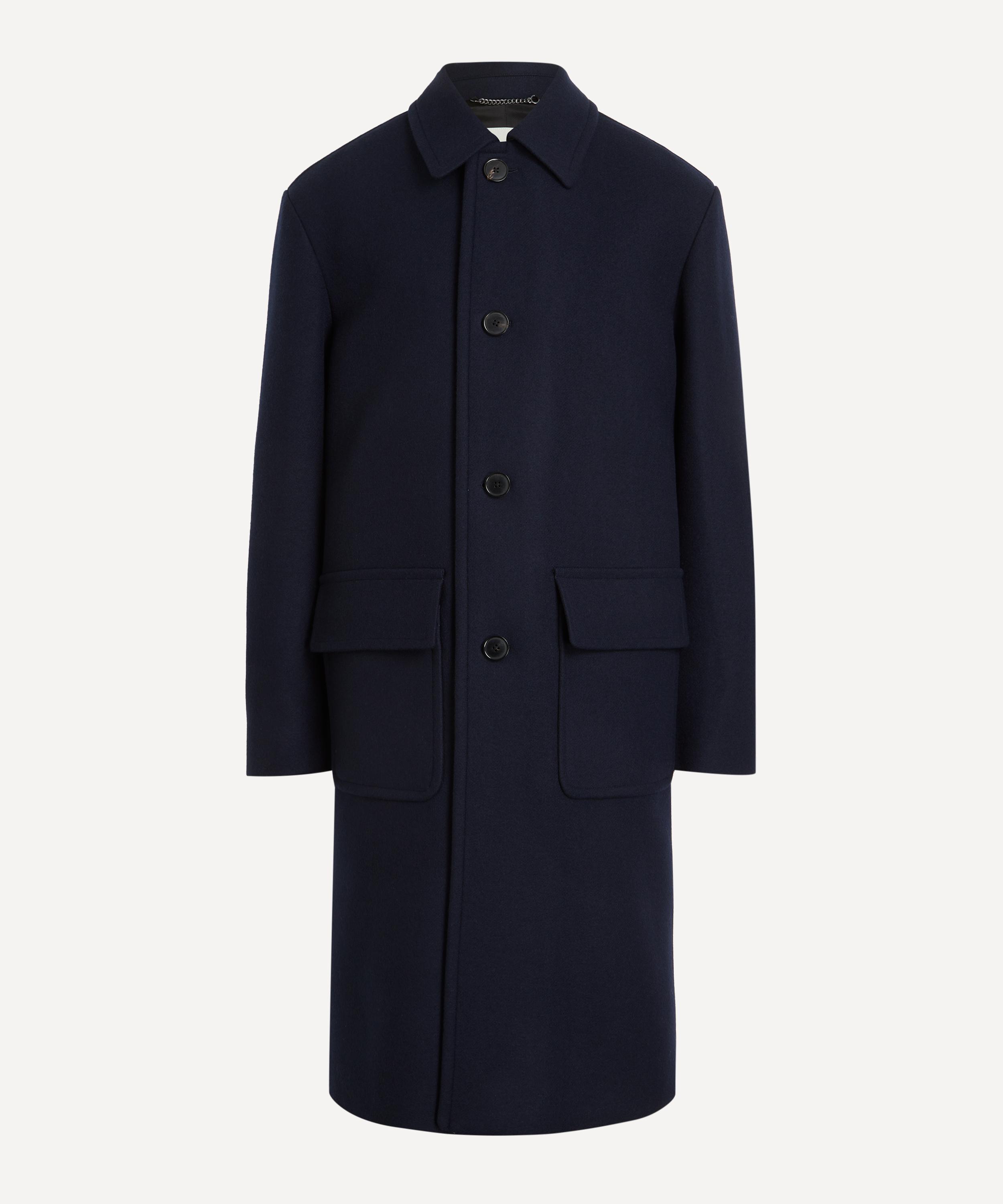 Dries Van Noten - Navy Wool Car Coat image number 0