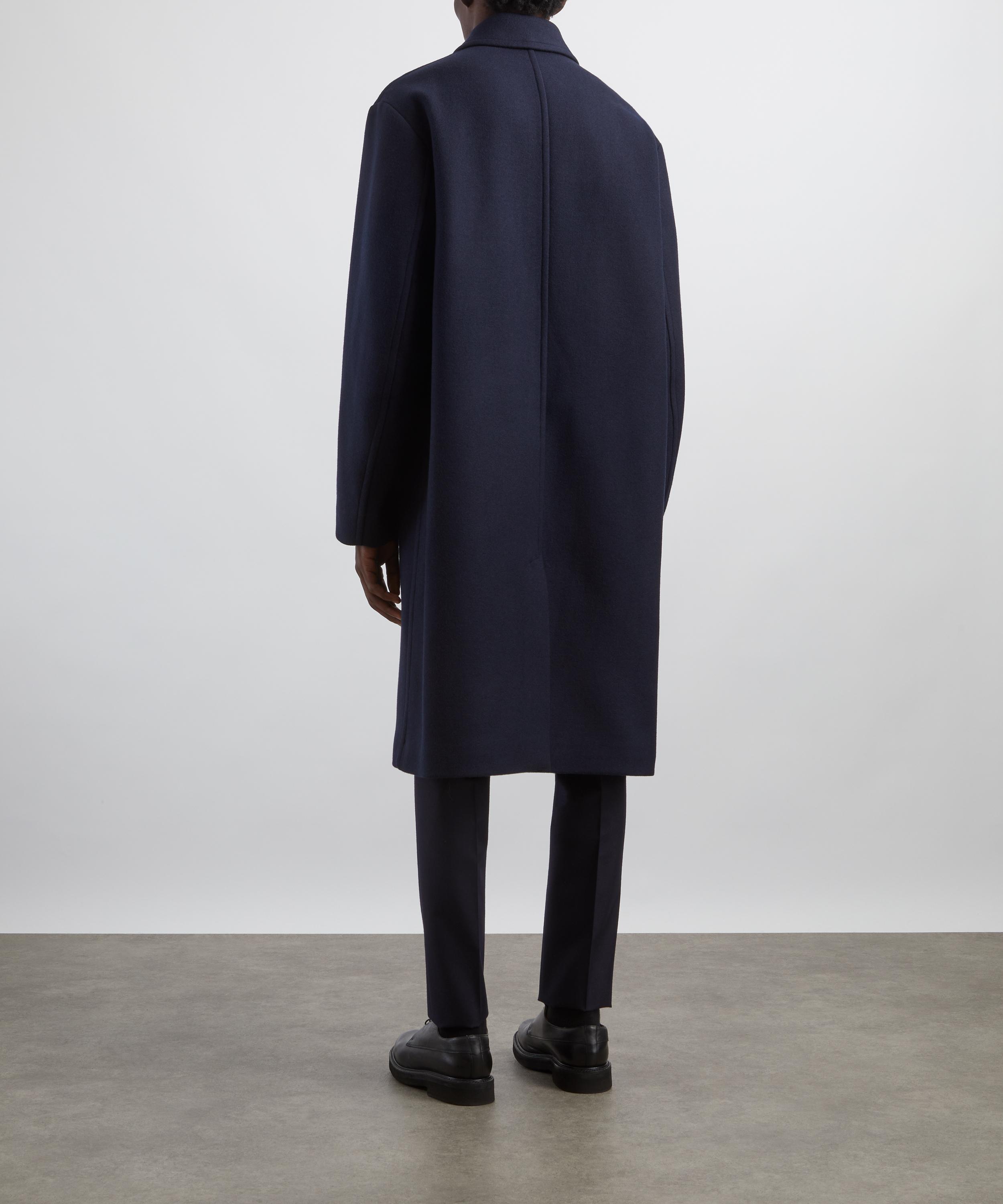 Dries Van Noten - Navy Wool Car Coat image number 3