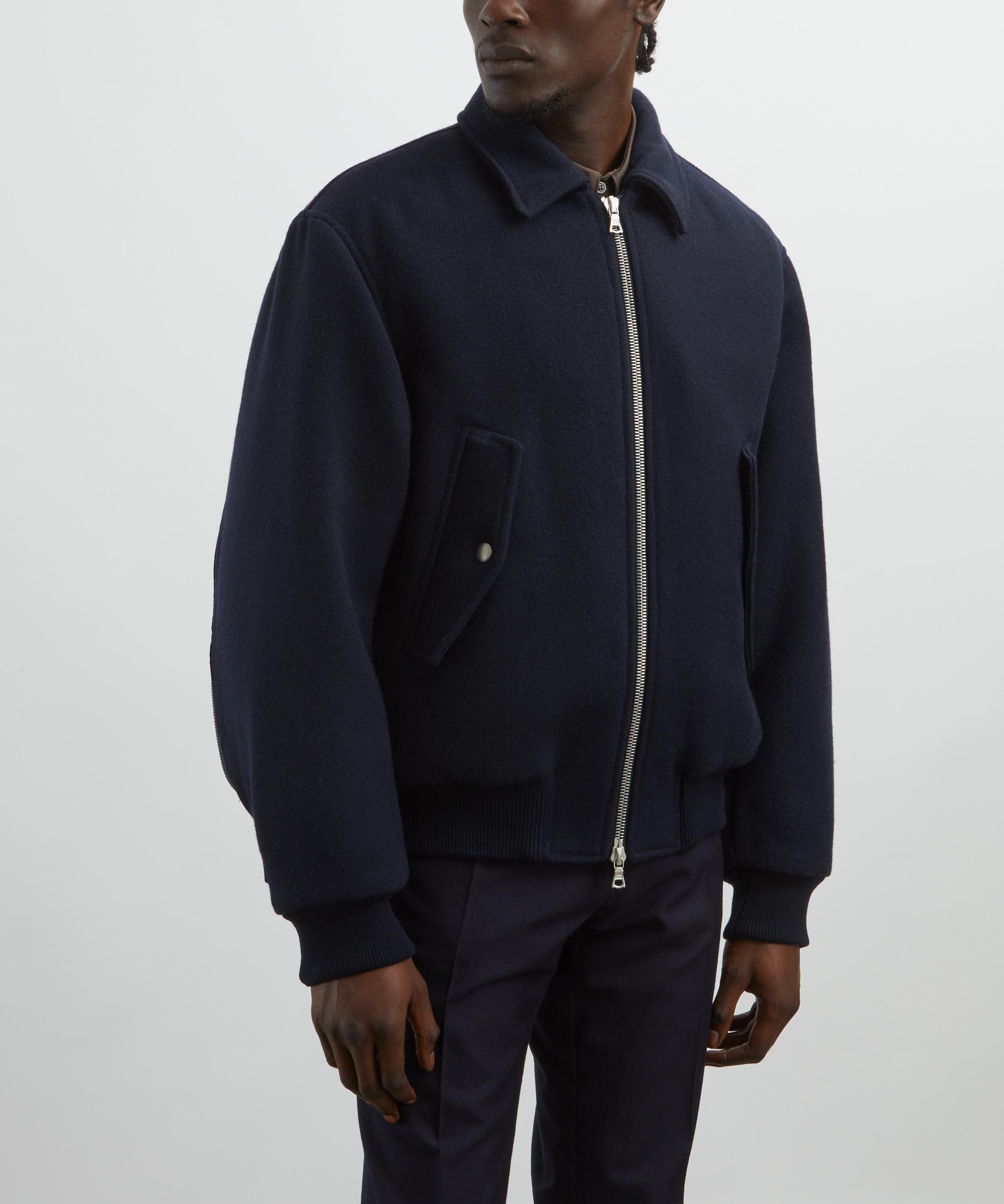 Dries Van Noten - Navy Padded Wool Jacket image number 1