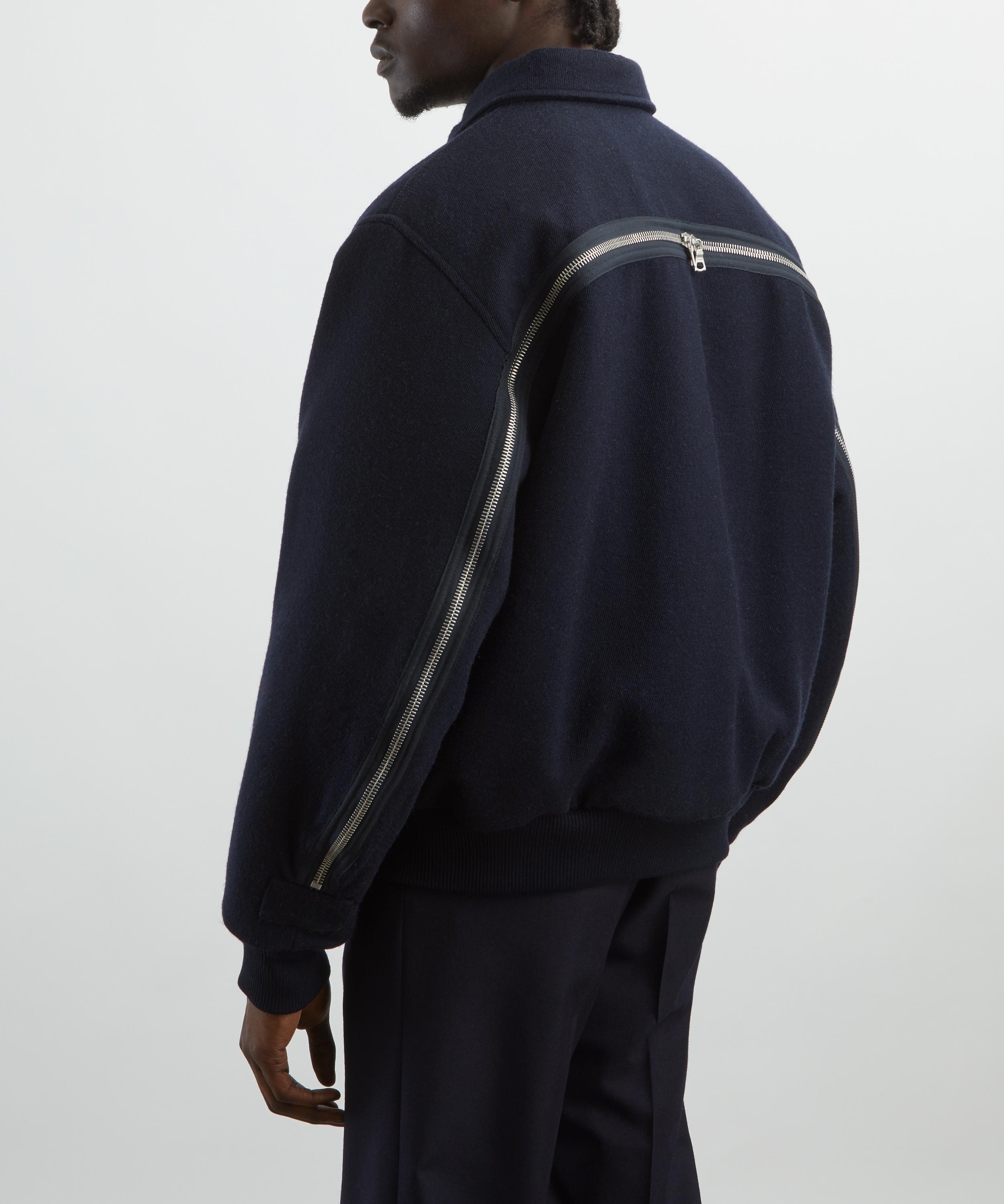 Dries Van Noten - Navy Padded Wool Jacket image number 2
