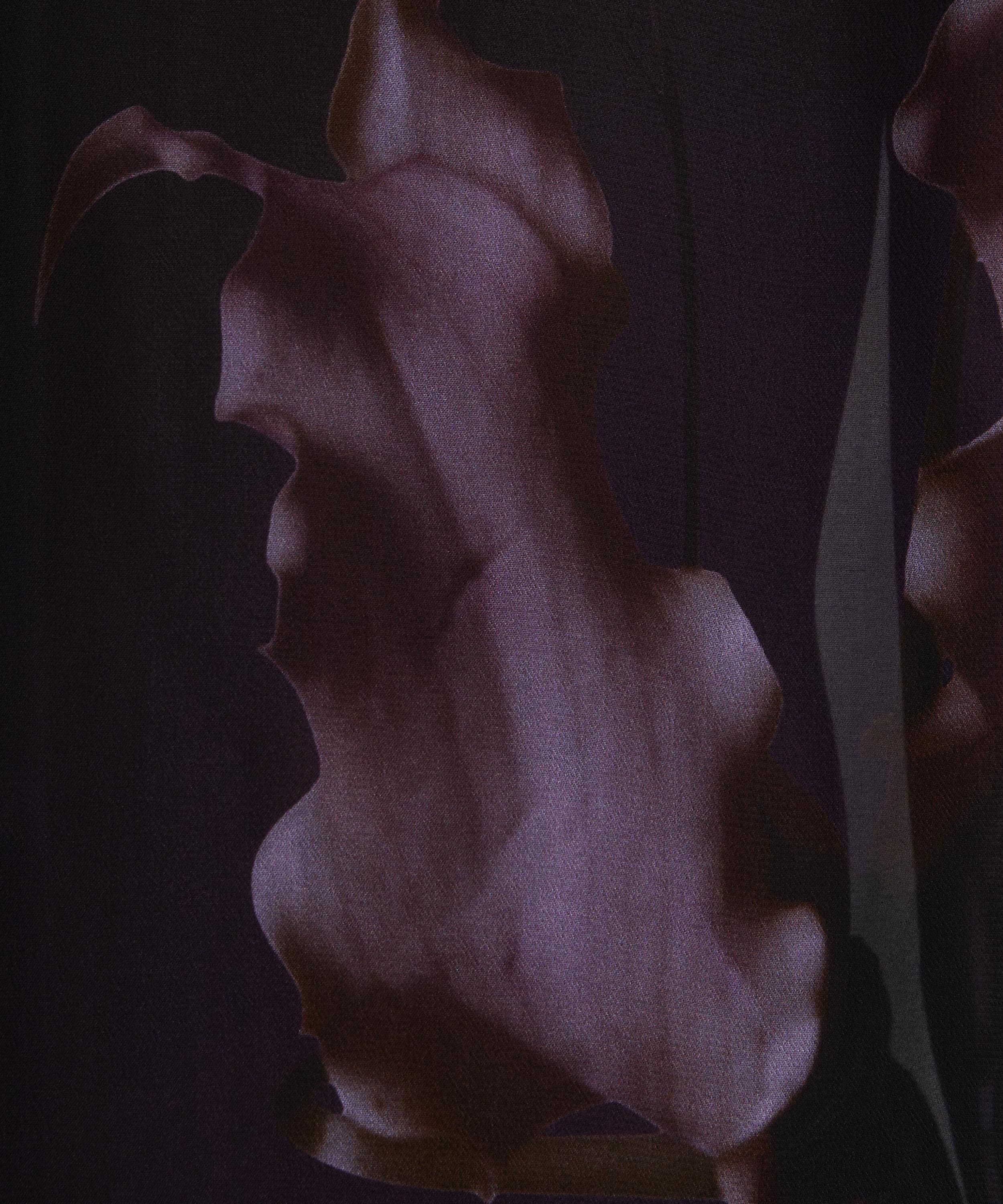 Dries Van Noten - Black Floral Chiffon Shirt image number 4