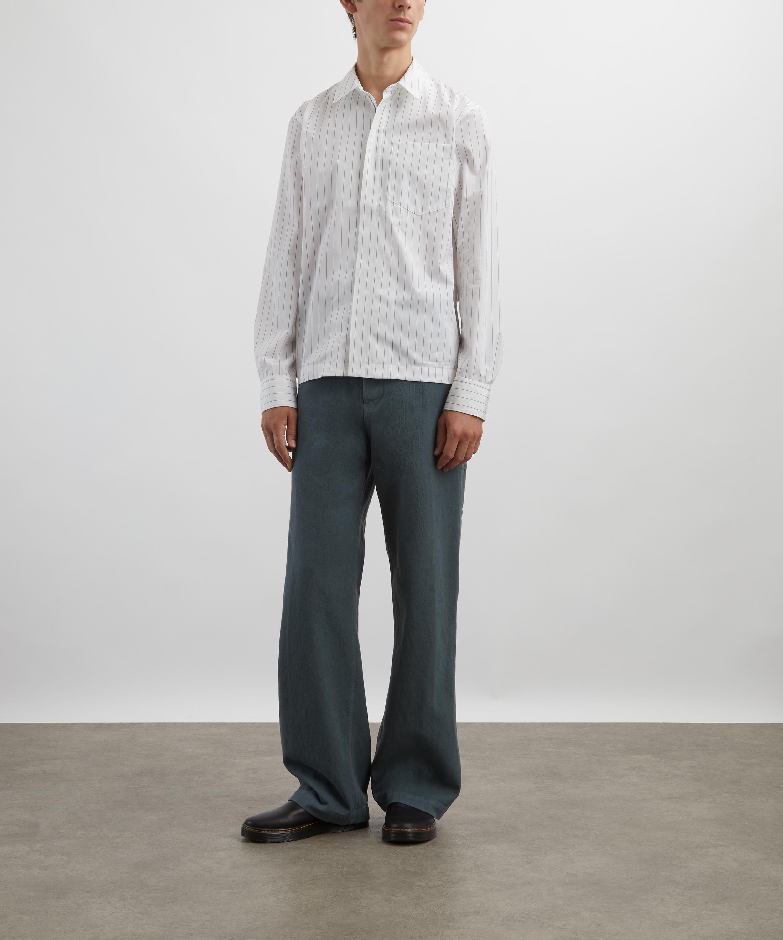 Dries Van Noten Striped Cotton Zip Shirt | Liberty