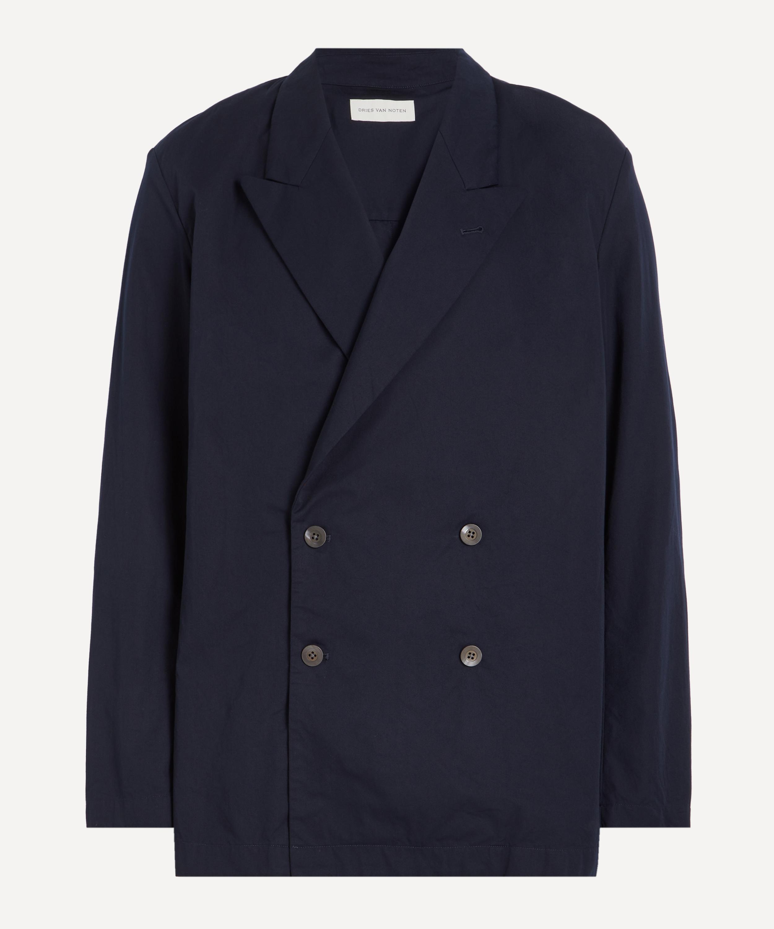 Dries Van Noten - Double-Breasted Cotton Poplin Blazer image number 0