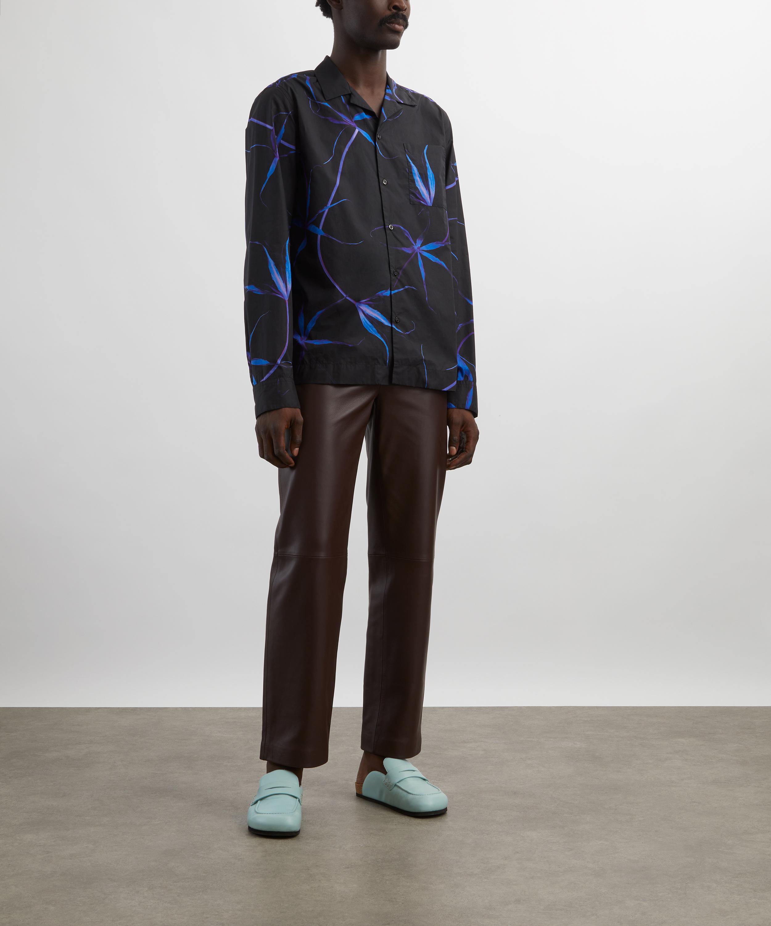 Dries Van Noten - Black Floral Cotton Shirt image number 1