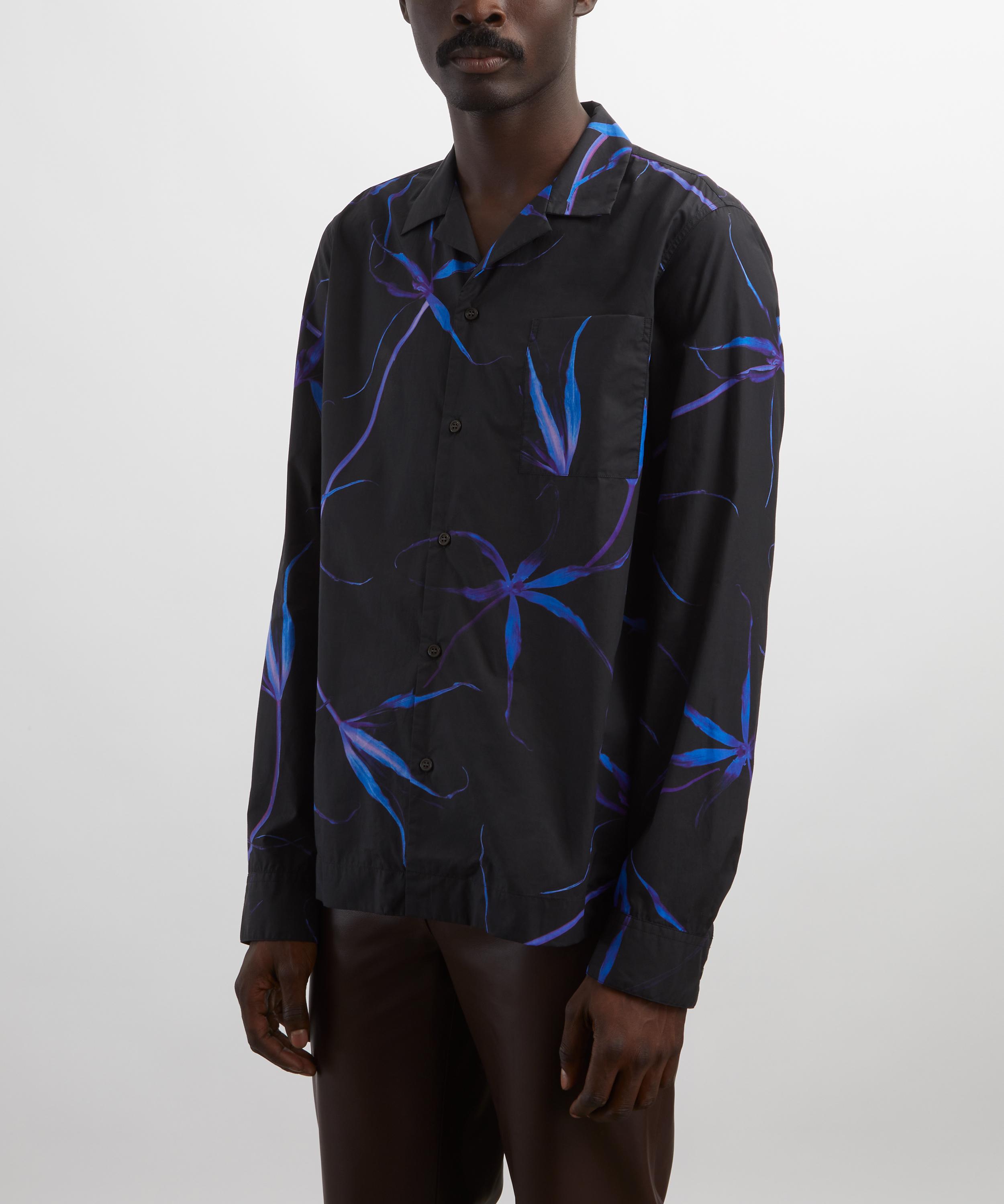 Dries Van Noten - Black Floral Cotton Shirt image number 2