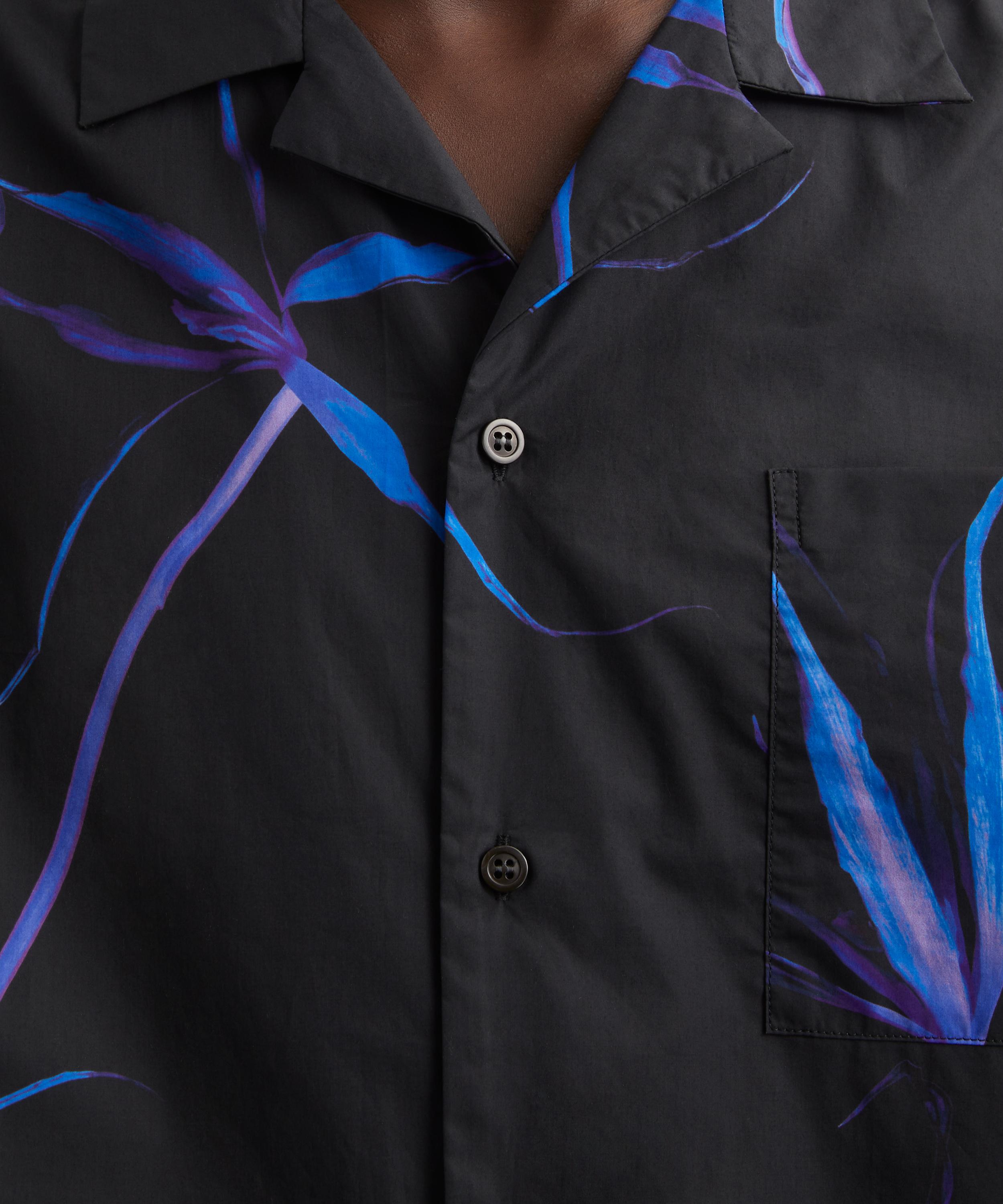Dries Van Noten - Black Floral Cotton Shirt image number 4