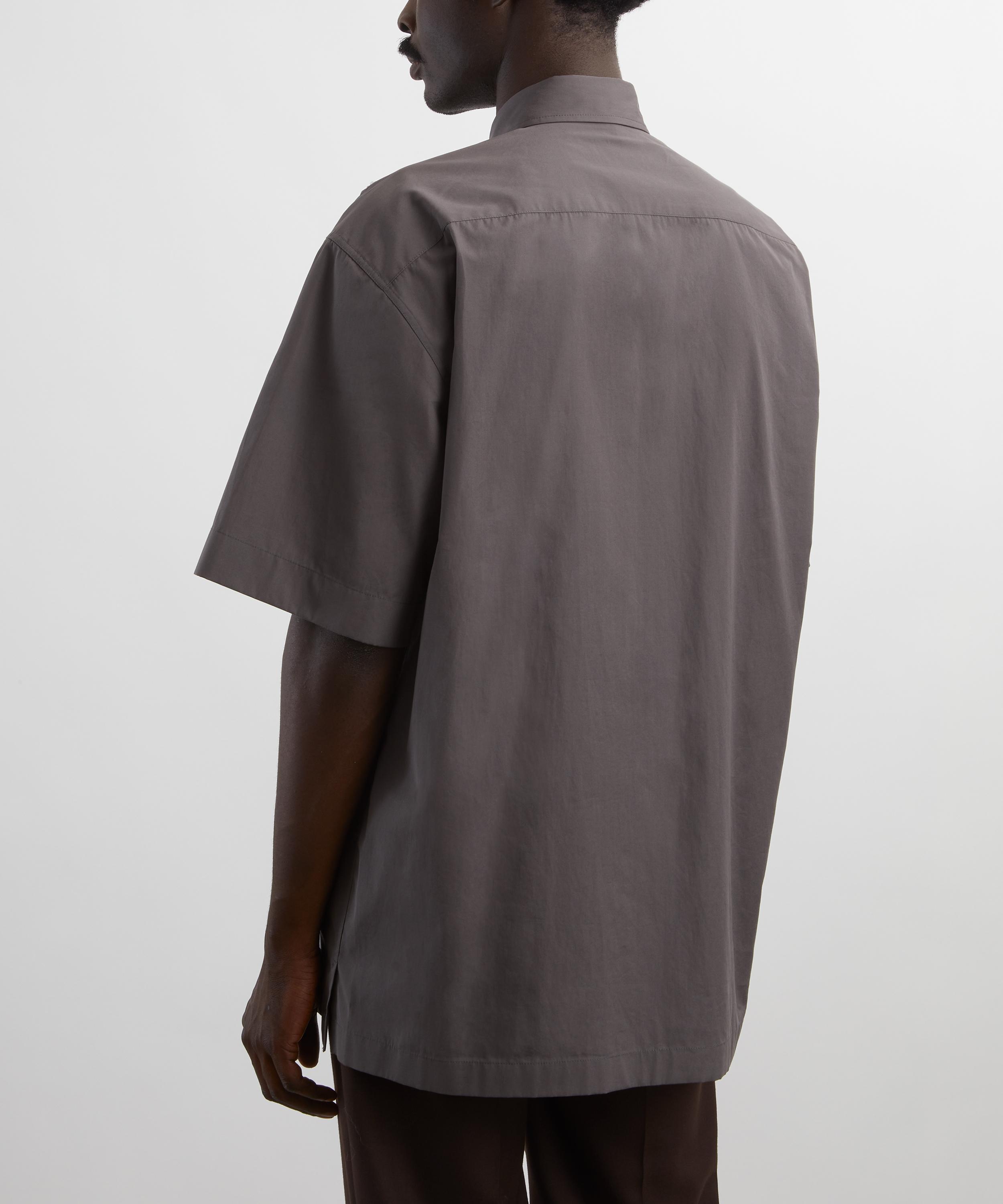 Dries Van Noten - Grey Embellished Short-Sleeve Shirt image number 3