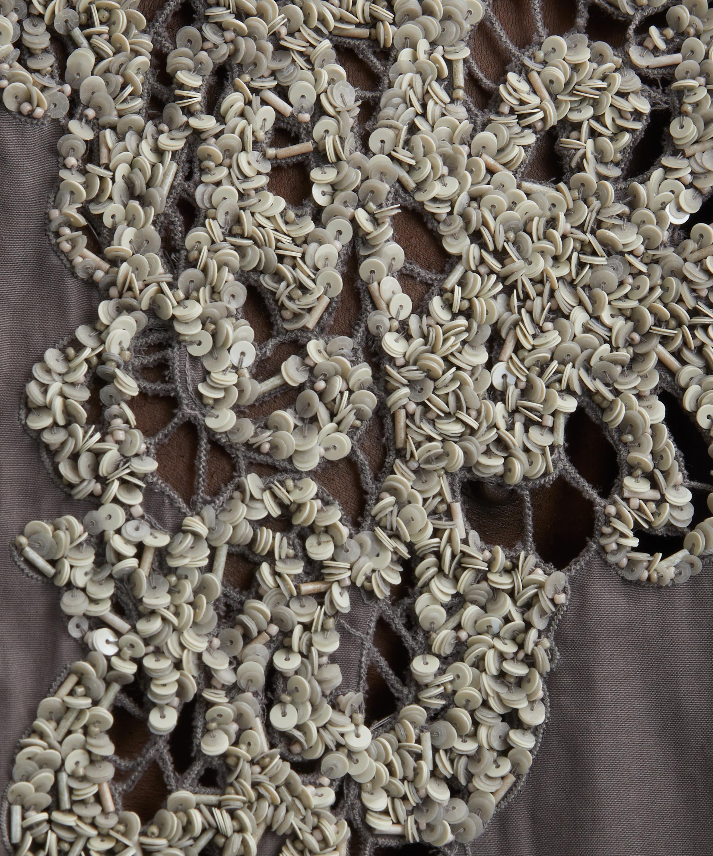 Dries Van Noten - Grey Embellished Short-Sleeve Shirt image number 4