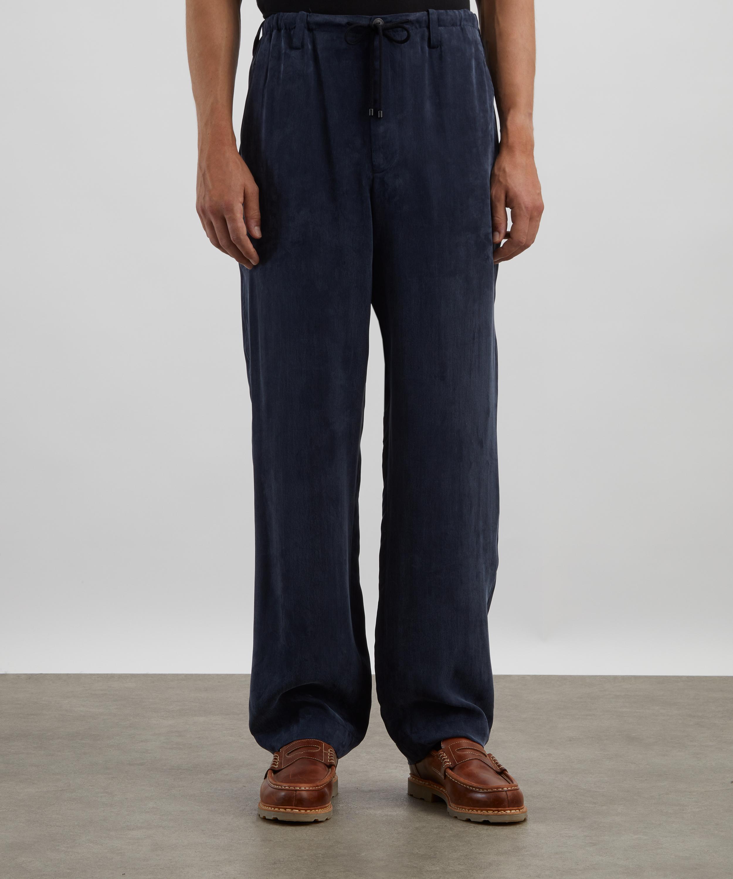 Dries Van Noten - Brushed Satin Drawstring Trousers image number 2