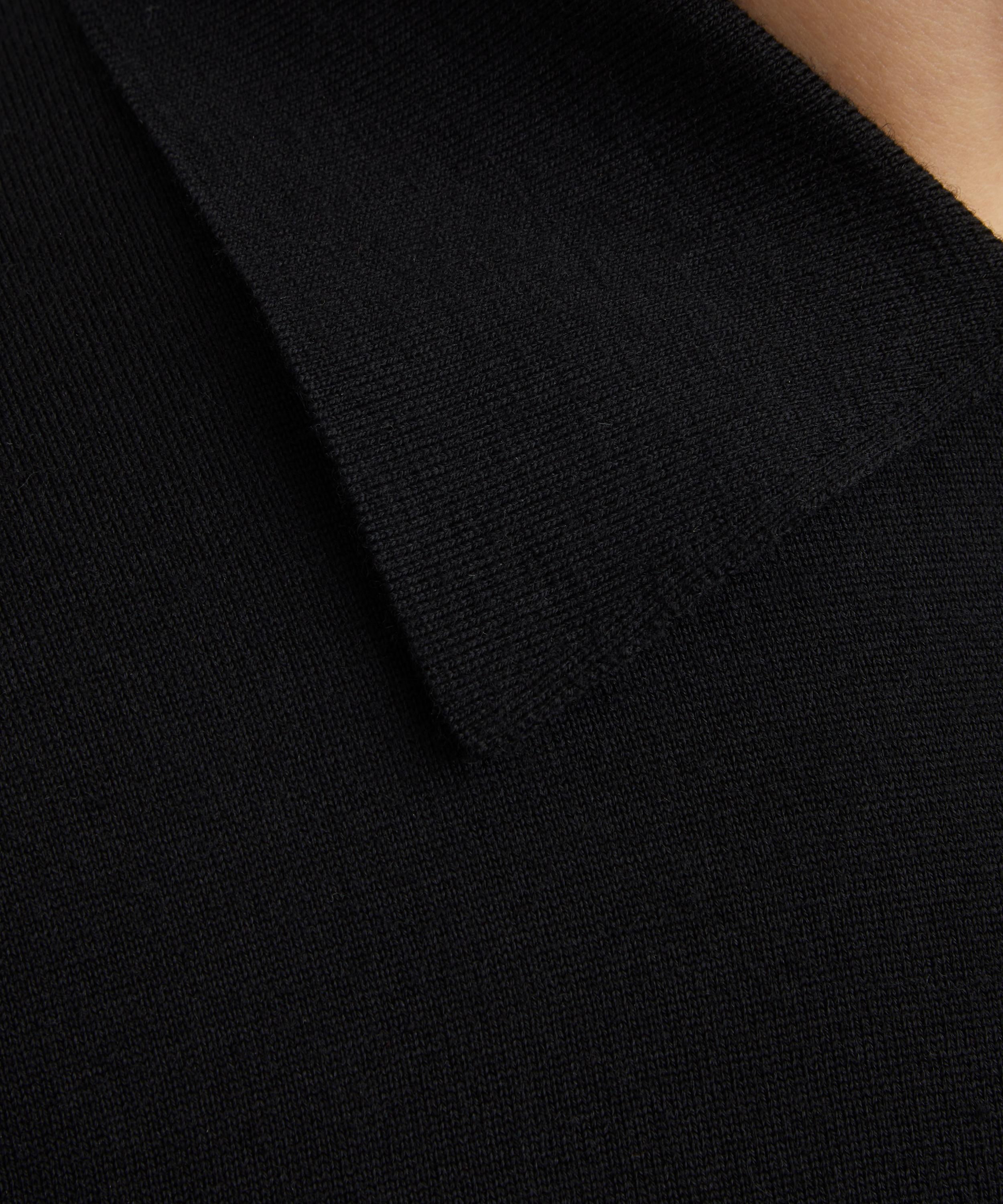 Dries Van Noten - Long-Sleeve Merino Wool Polo Shirt image number 4