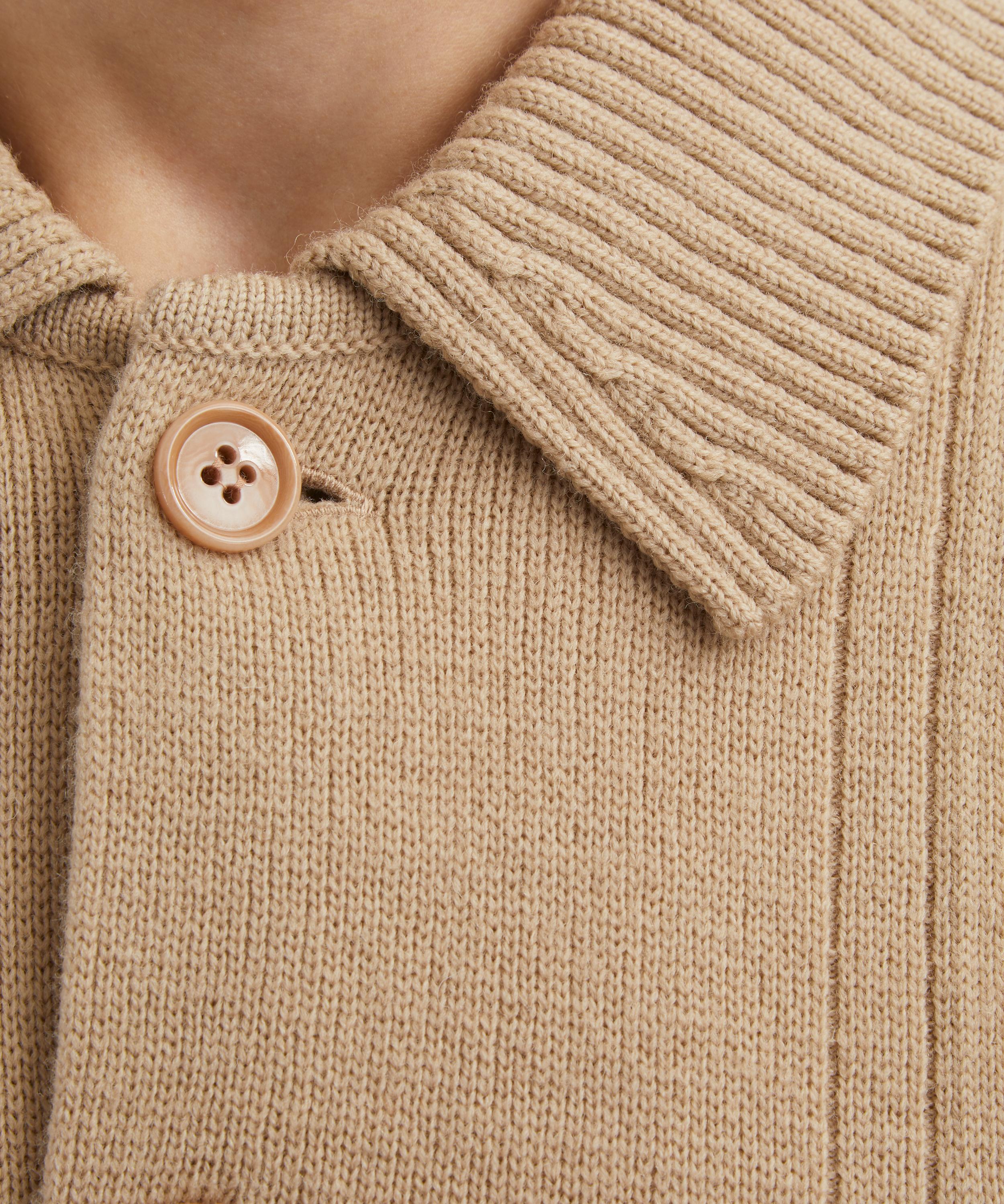 Dries Van Noten - Beige Ribbed Wool Cardigan image number 4