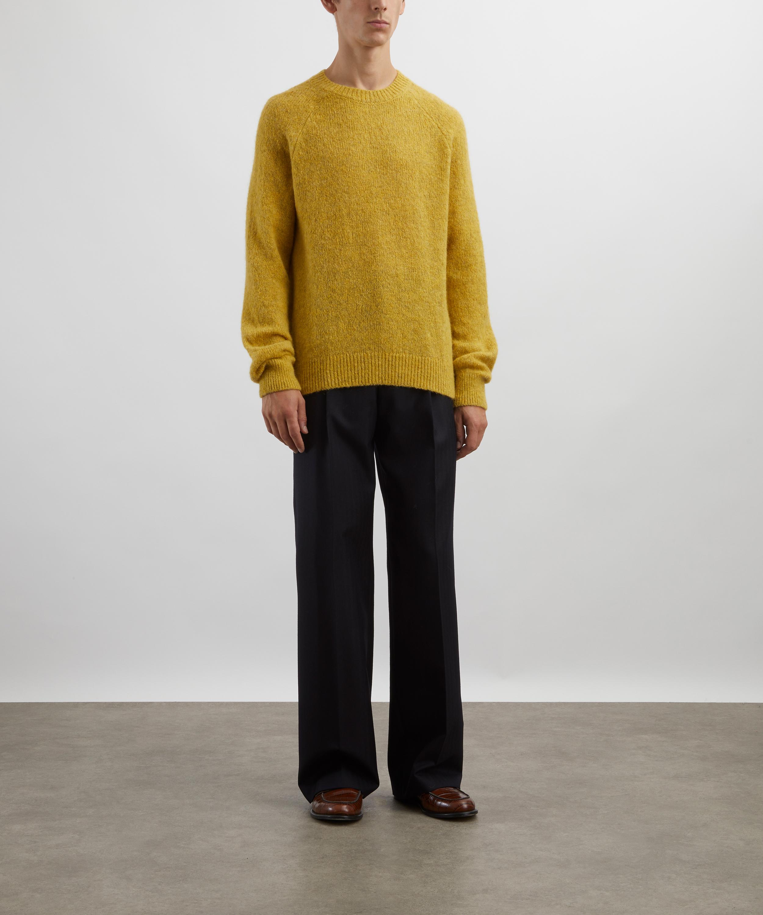 Dries Van Noten - Mustard Alpaca-Merino Wool Jumper image number 1