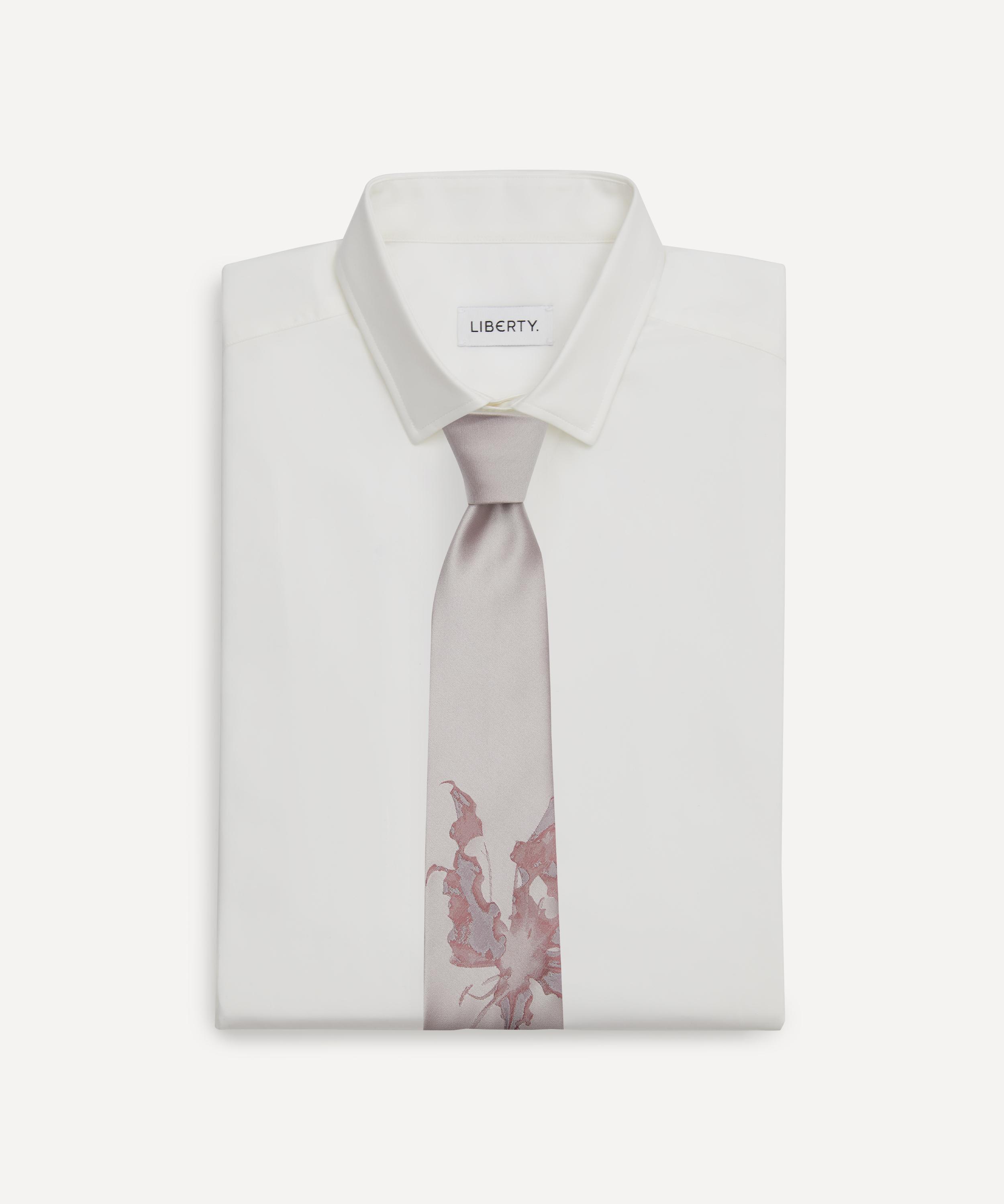 Dries Van Noten - Blush Floral Silk Tie image number 1