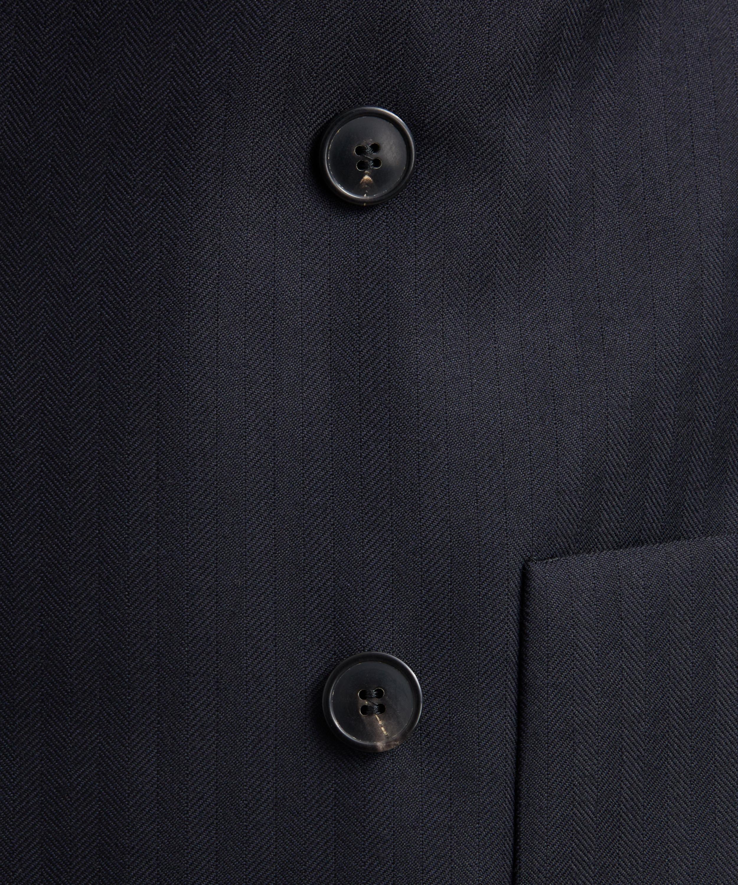 Dries Van Noten - Navy Casual Wool Double-Breasted Blazer image number 4