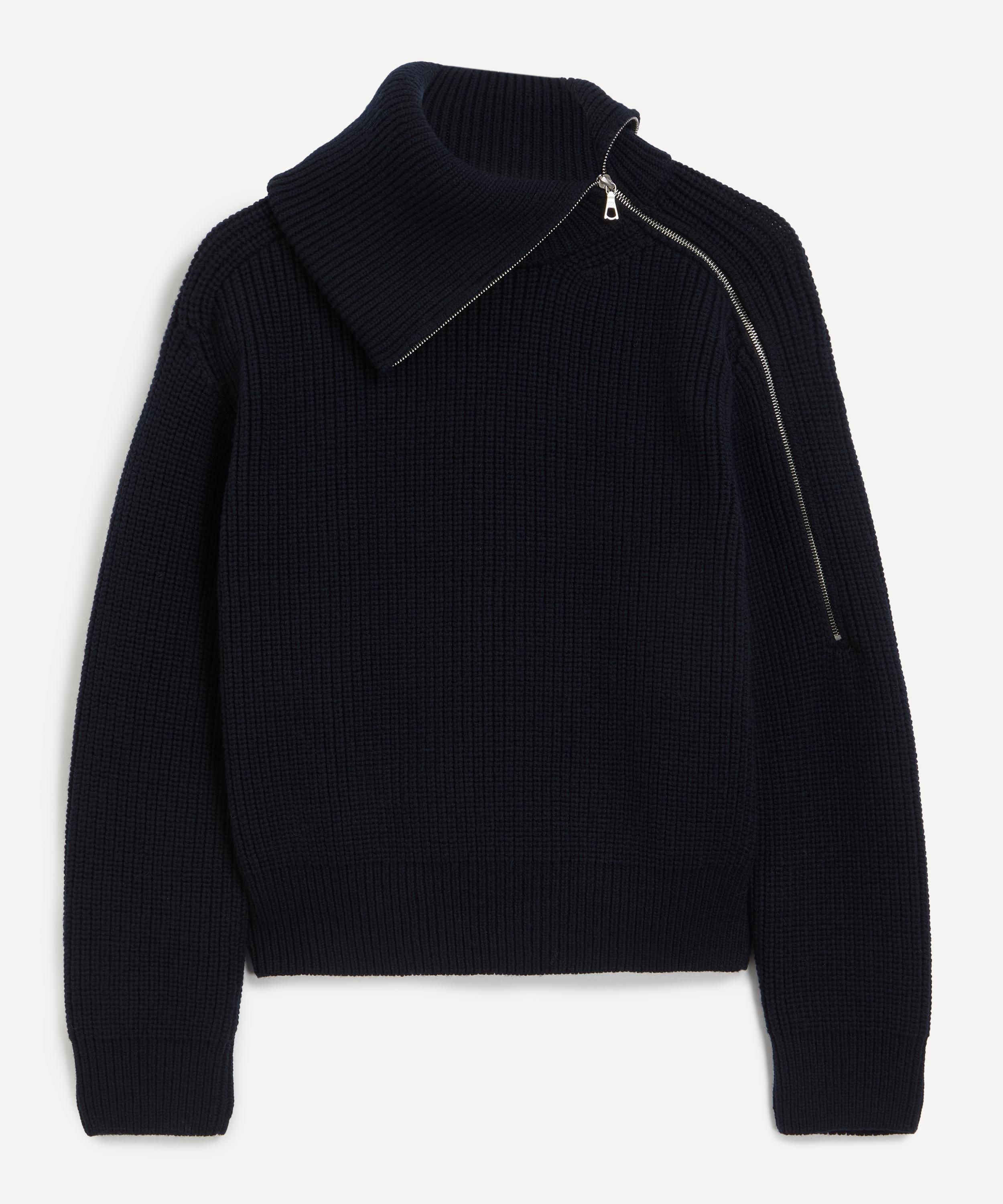 Dries Van Noten - Black Zipped Wool Jumper image number 0