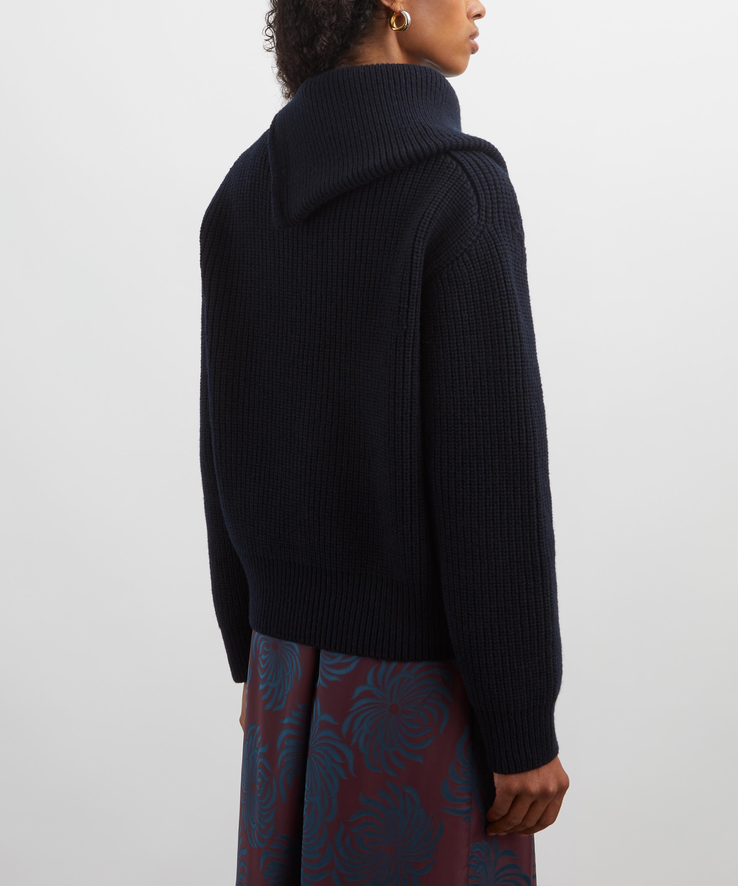 Dries Van Noten - Black Zipped Wool Jumper image number 3