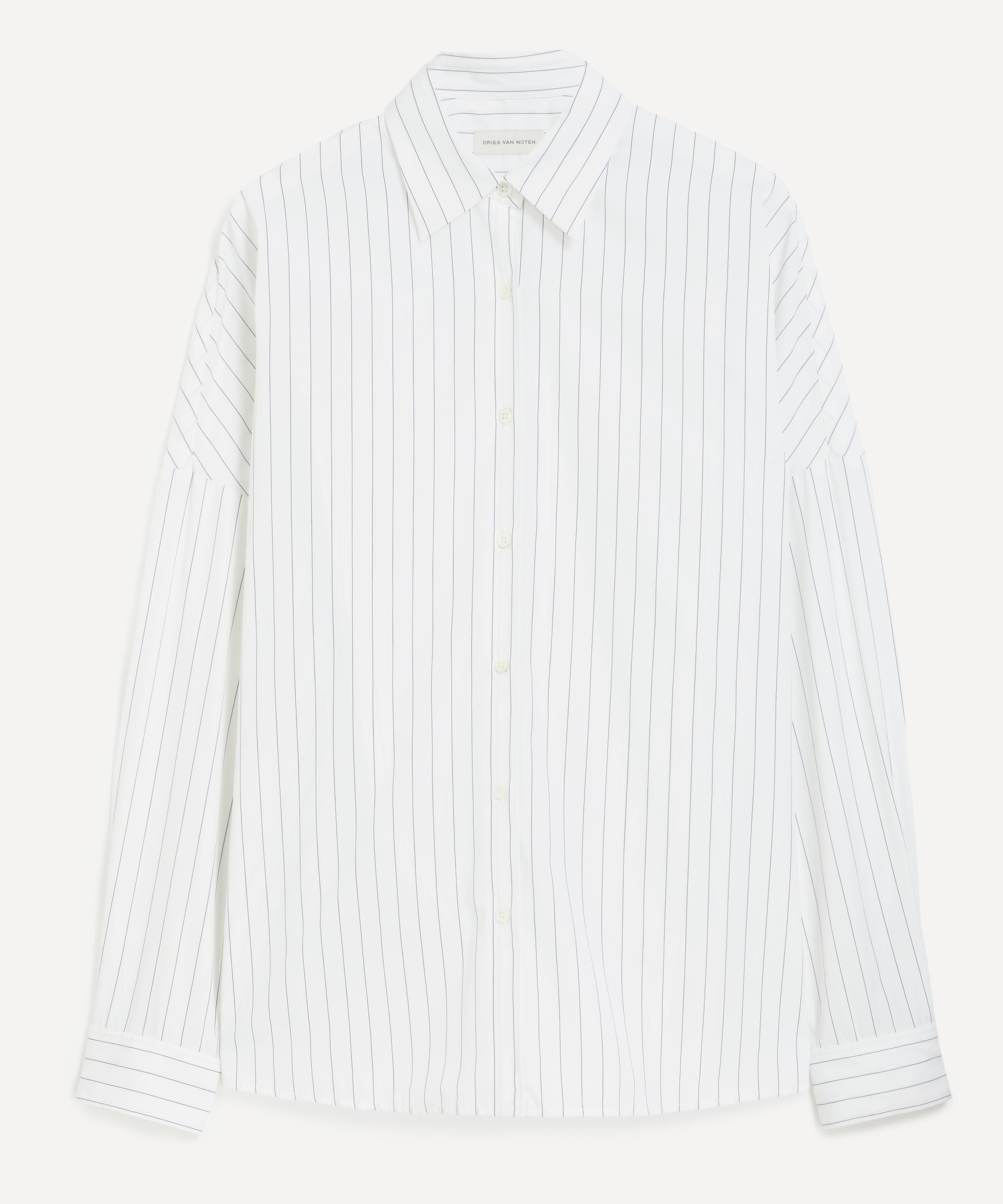 Dries Van Noten - Striped Cotton Cocoon Shirt image number 0