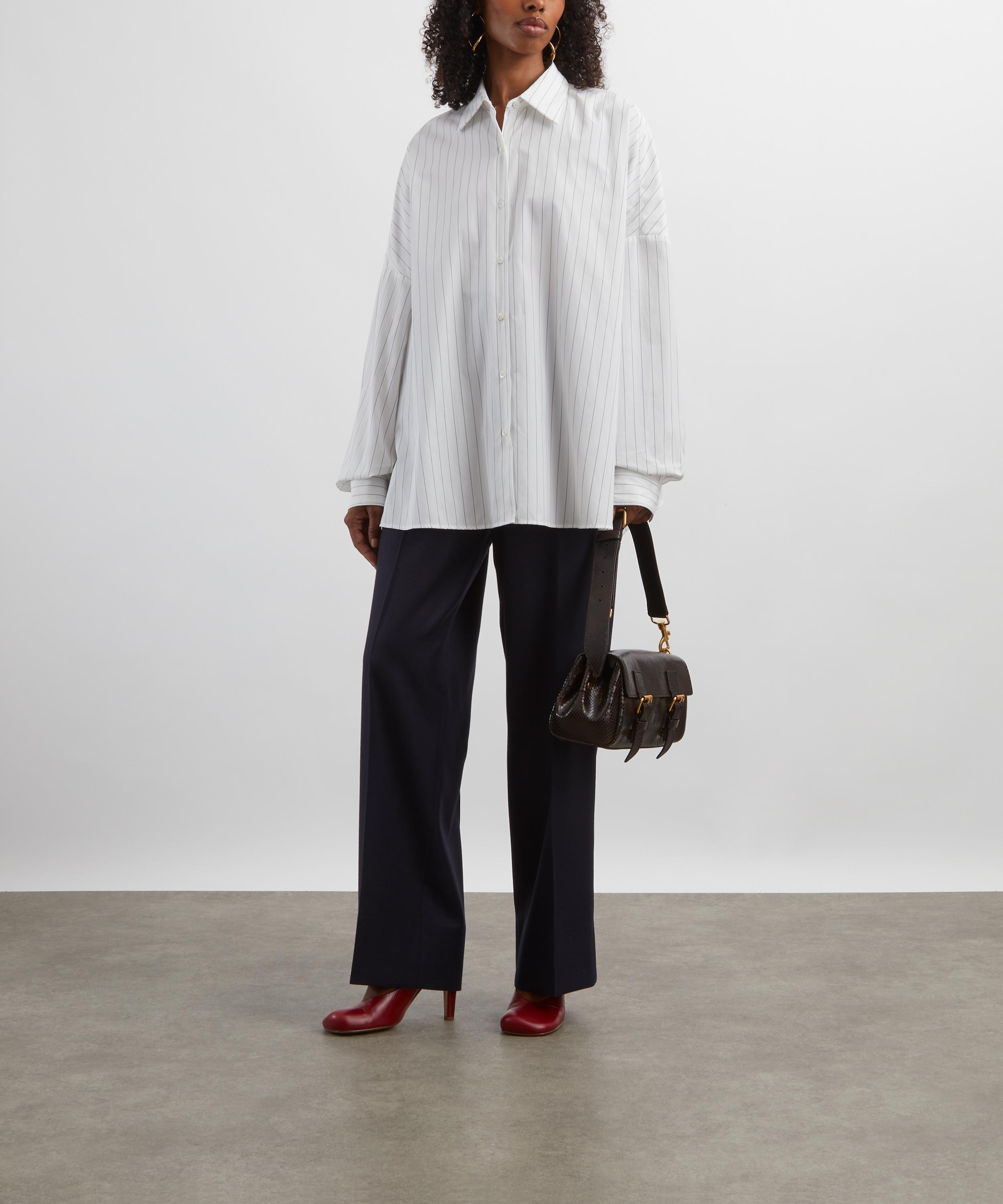 Dries Van Noten - Striped Cotton Cocoon Shirt image number 1