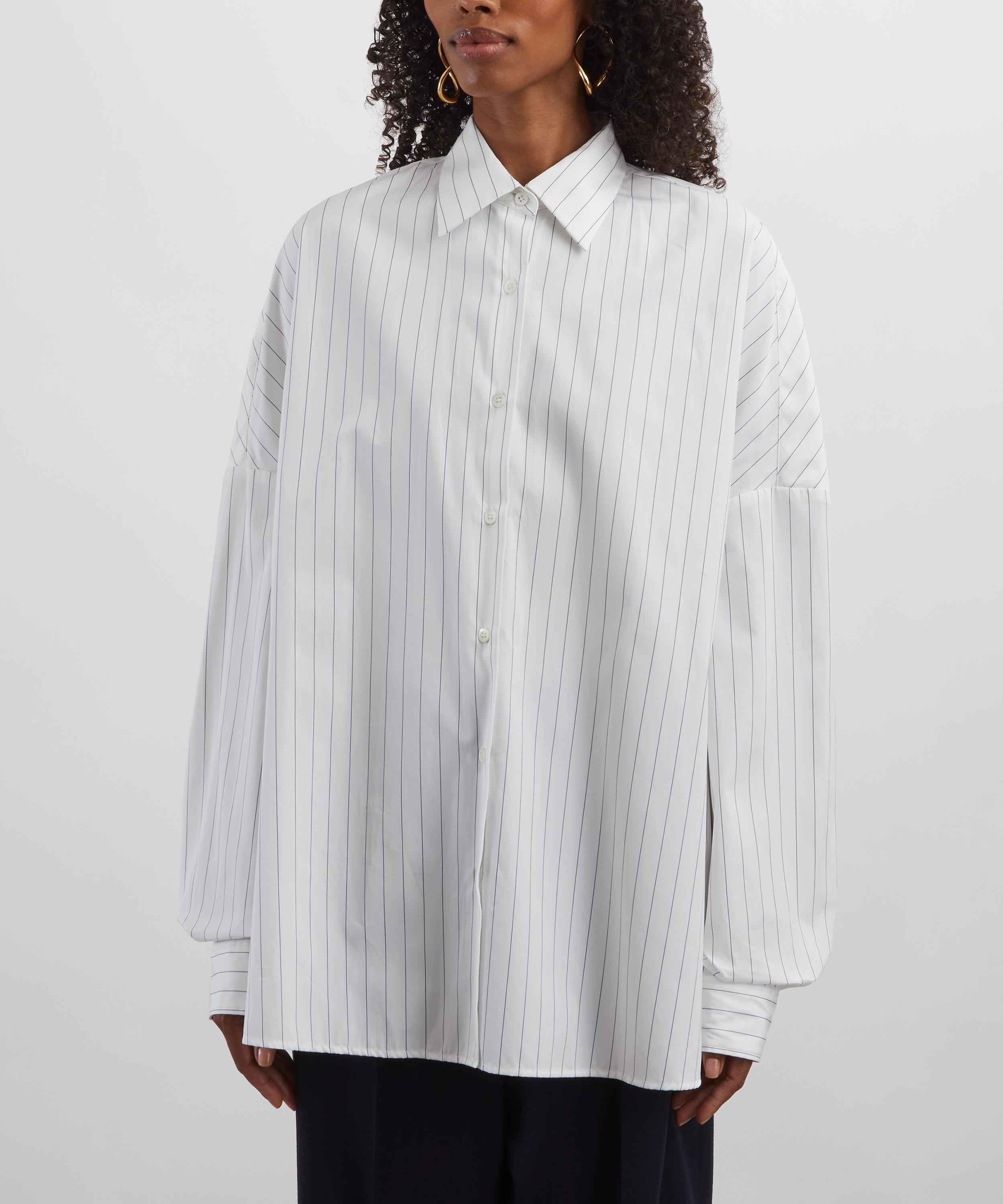 Dries Van Noten - Striped Cotton Cocoon Shirt image number 2