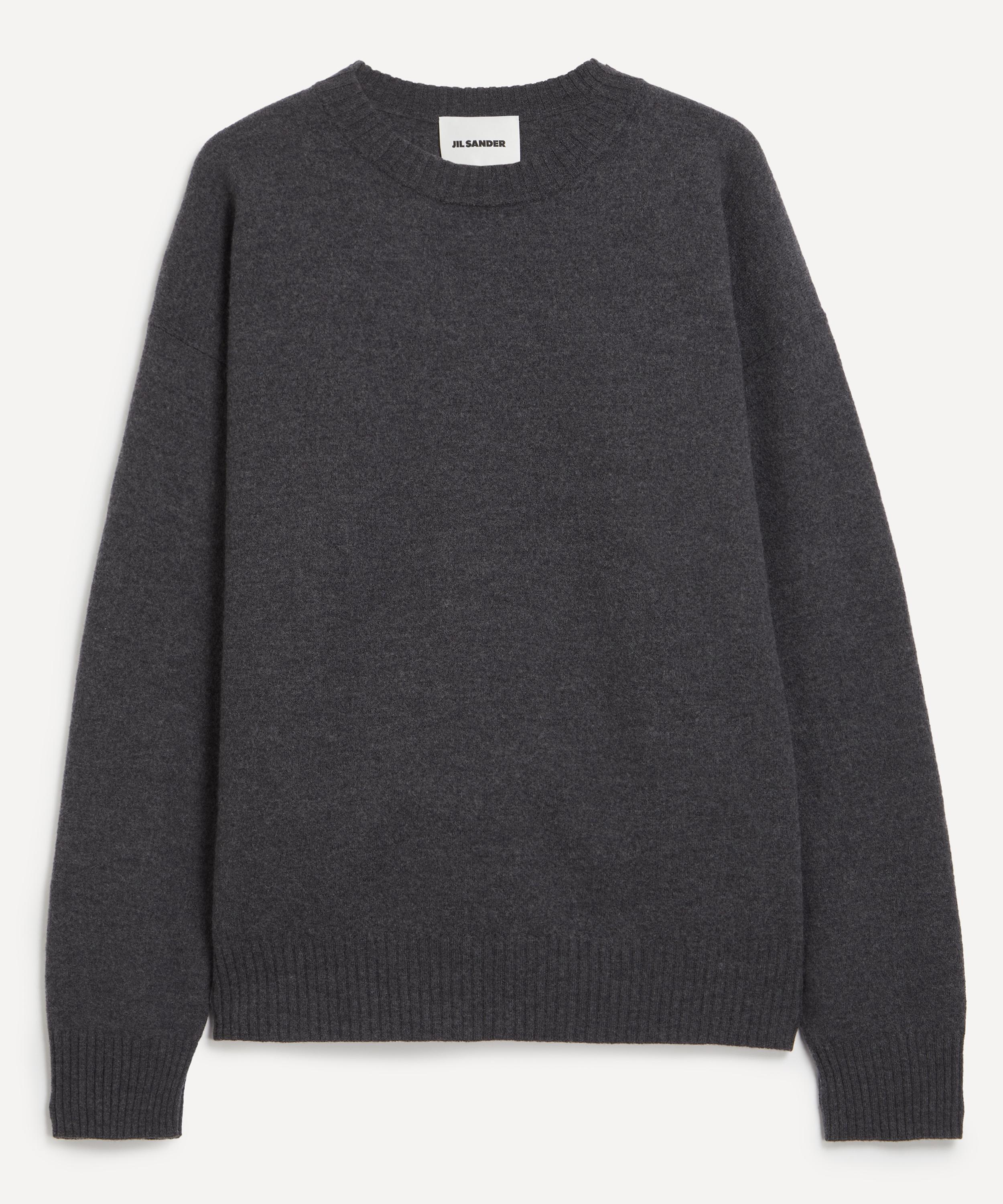 Jil Sander - Ash Grey Side-Split Wool Jumper