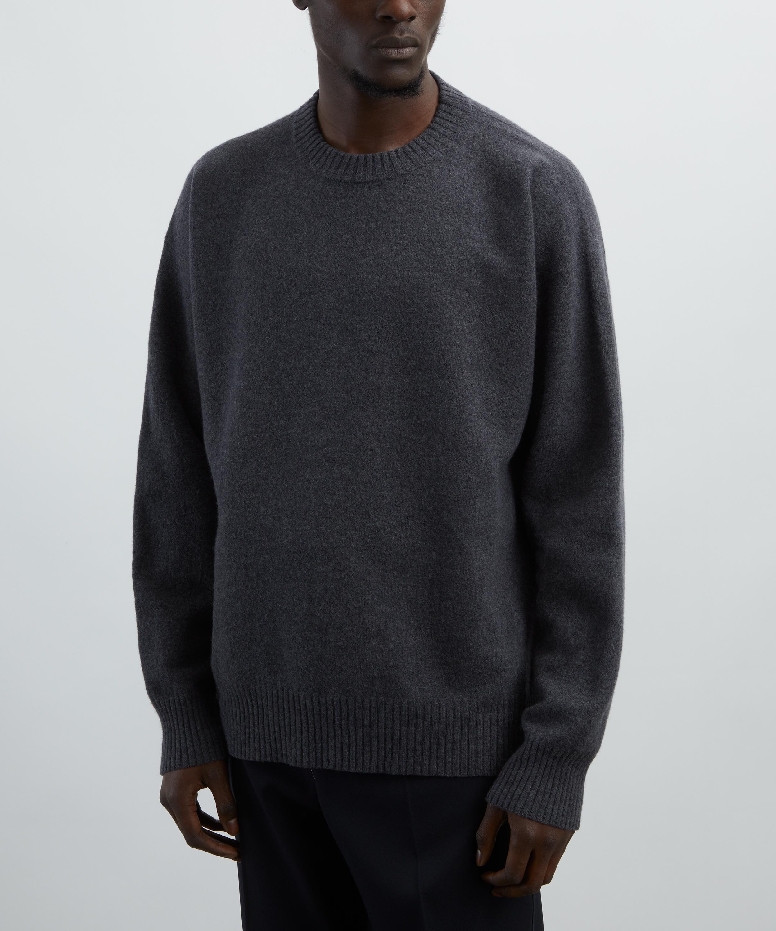 Jil Sander - Ash Grey Side-Split Wool Jumper image number 2