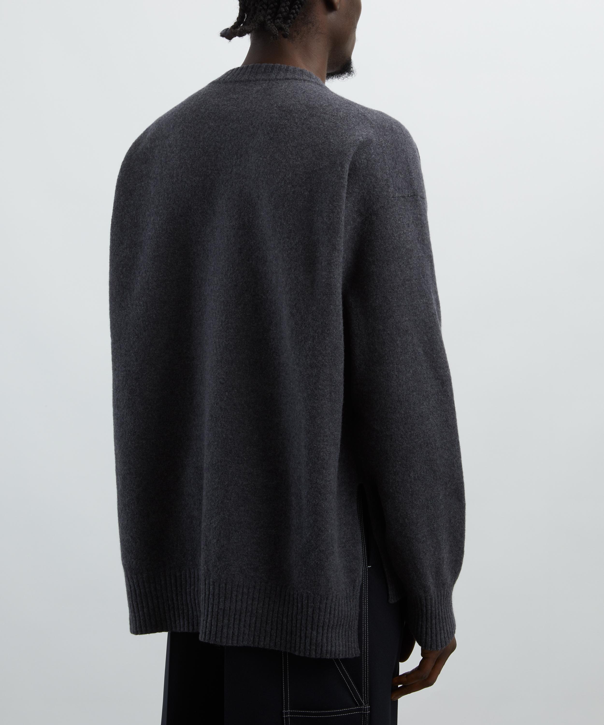 Jil Sander - Ash Grey Side-Split Wool Jumper image number 3