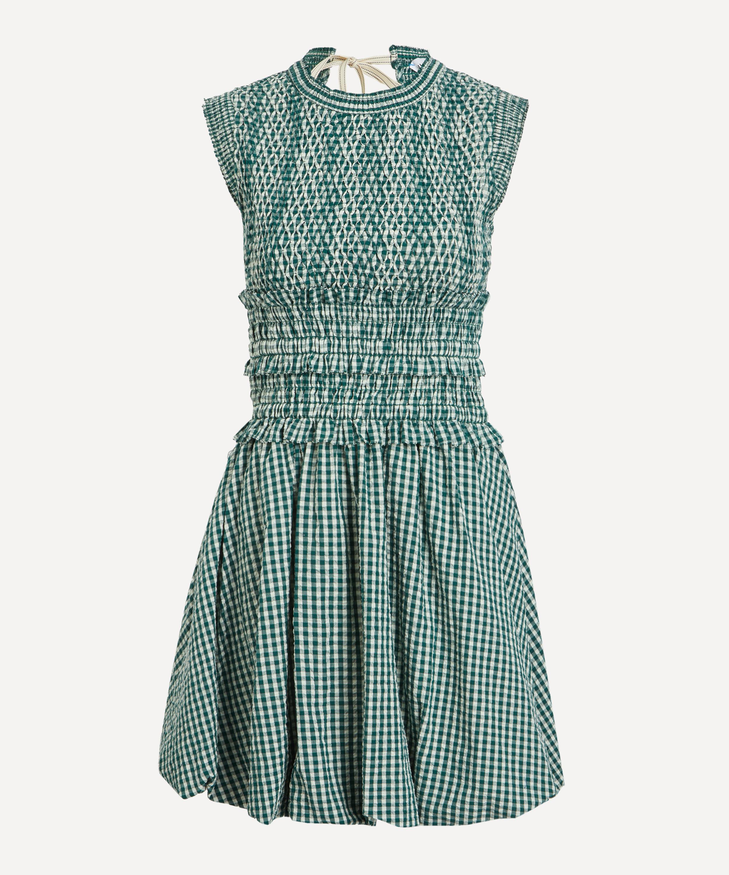 Hunter Bell - Anita Green and White Gingham Mini Dress image number 0