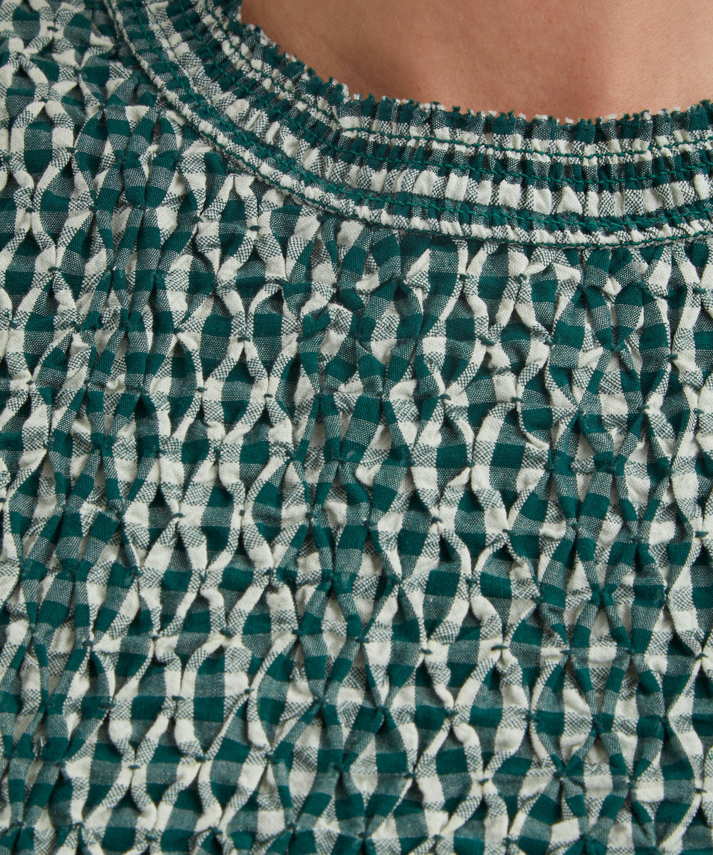 Hunter Bell - Anita Green and White Gingham Mini Dress image number 4